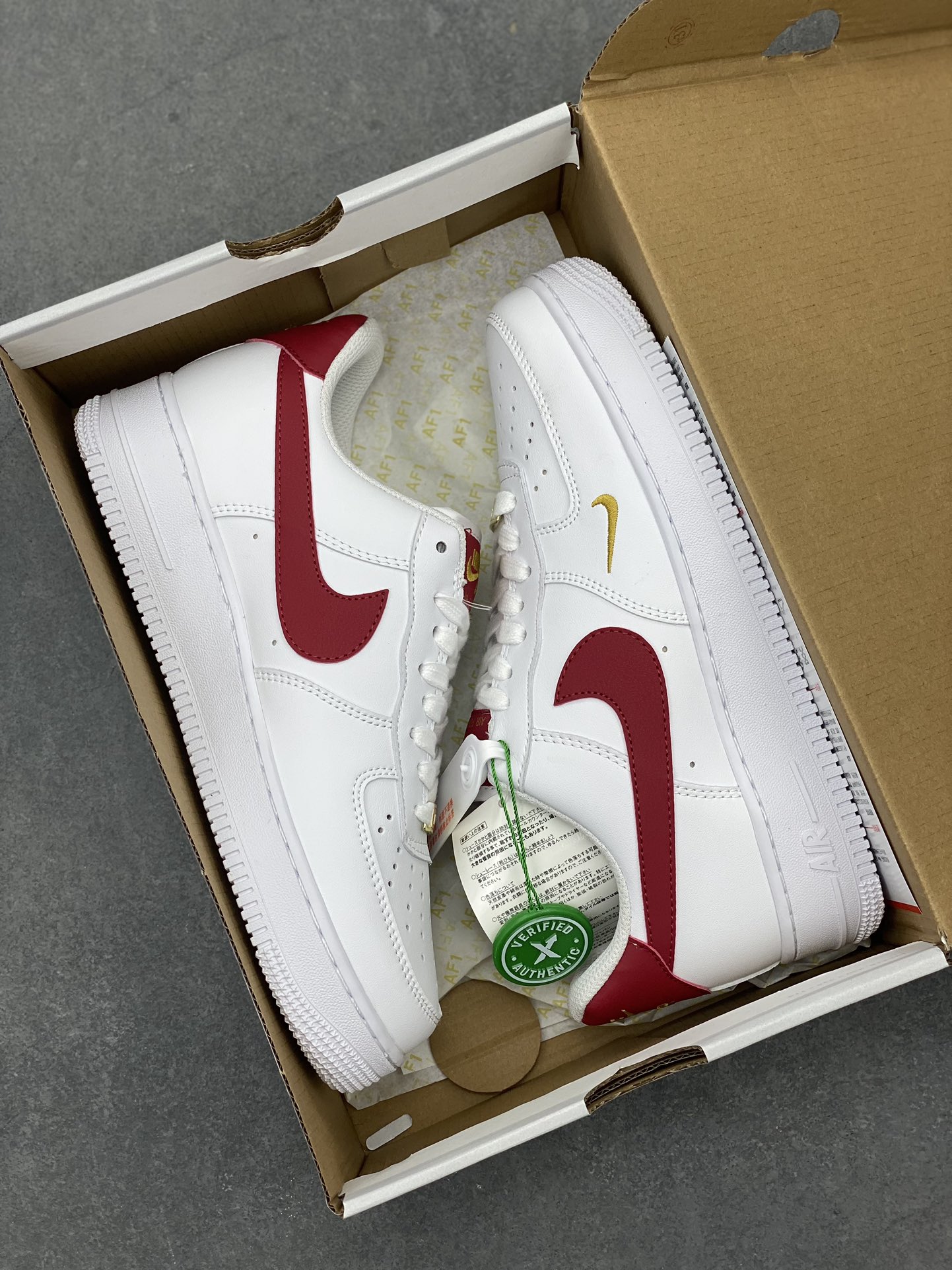 Nike Air Force 1 Low '07 White Red Gold Casual Sneakers CZ0270-104 10 i1713474555 9965 5