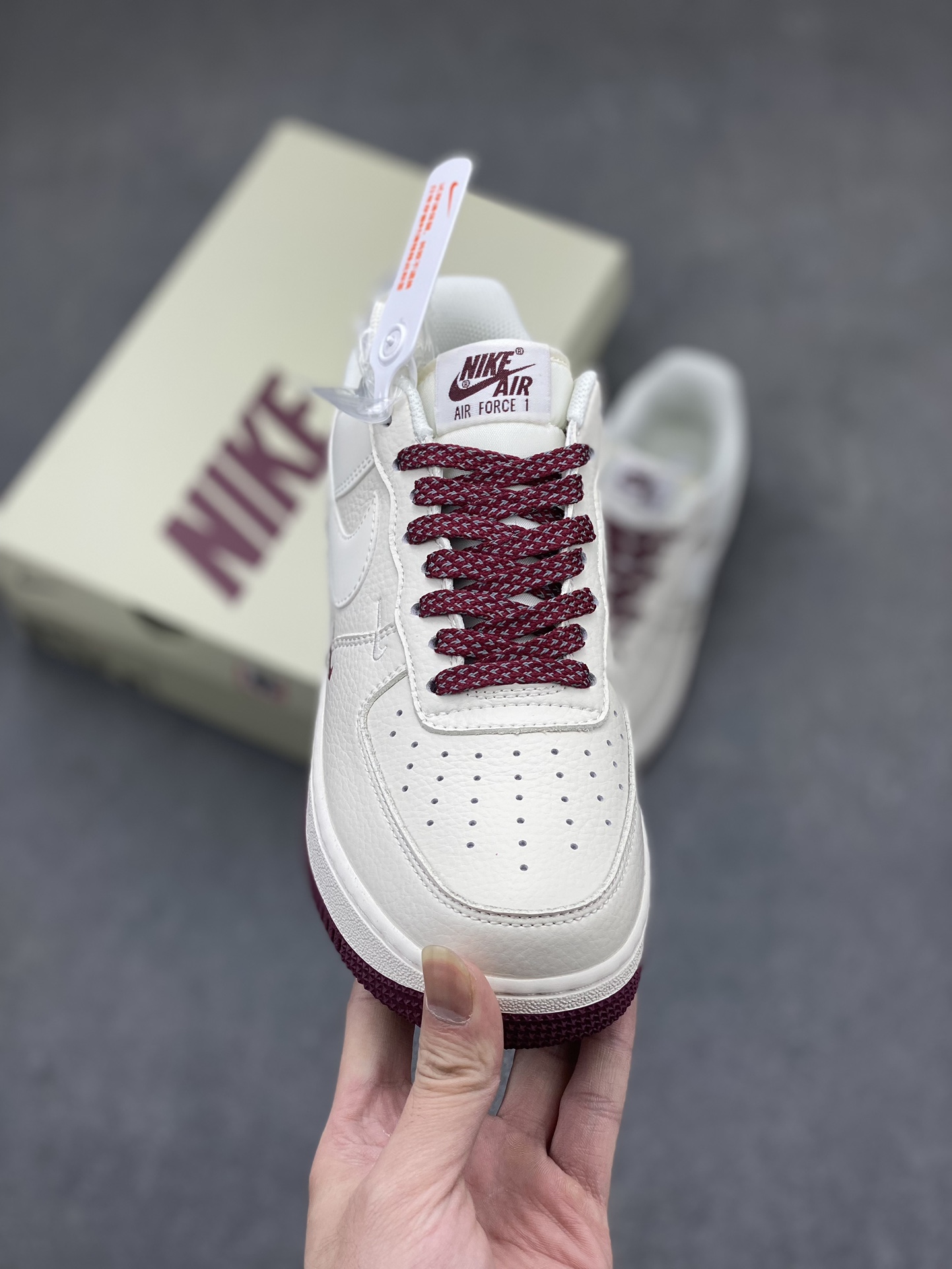 Nike Air Force 1 Low '07 White Burgundy Casual Sneakers 3 i1713551011 5465 0