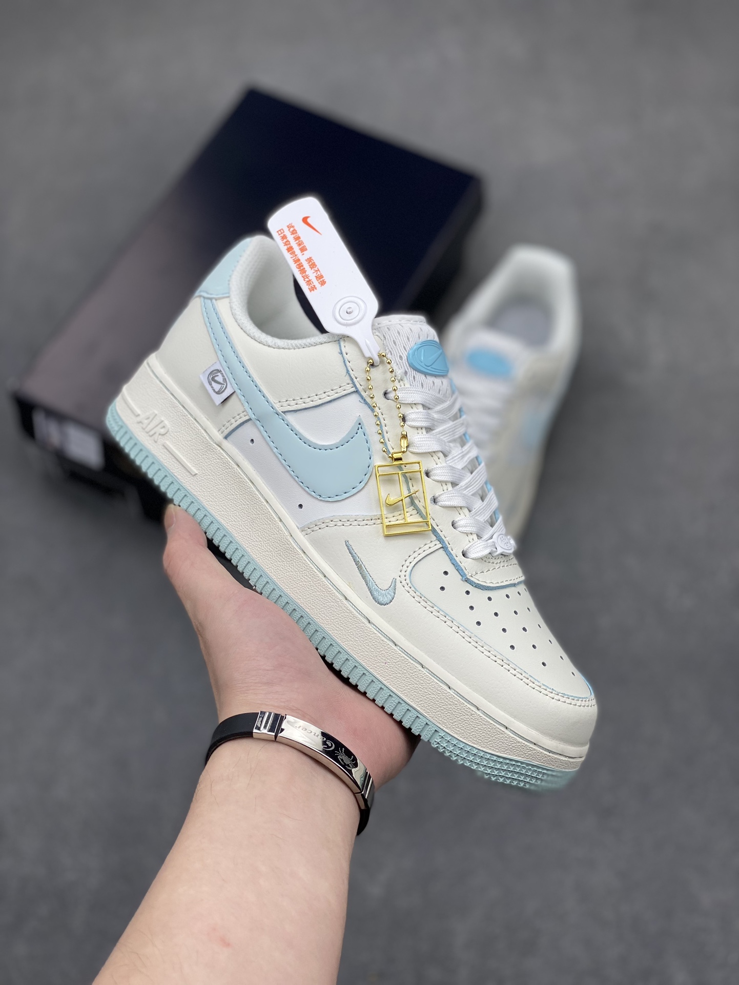 Nike Air Force 1 '07 Low Light Blue Casual Sneakers FB1839-211
