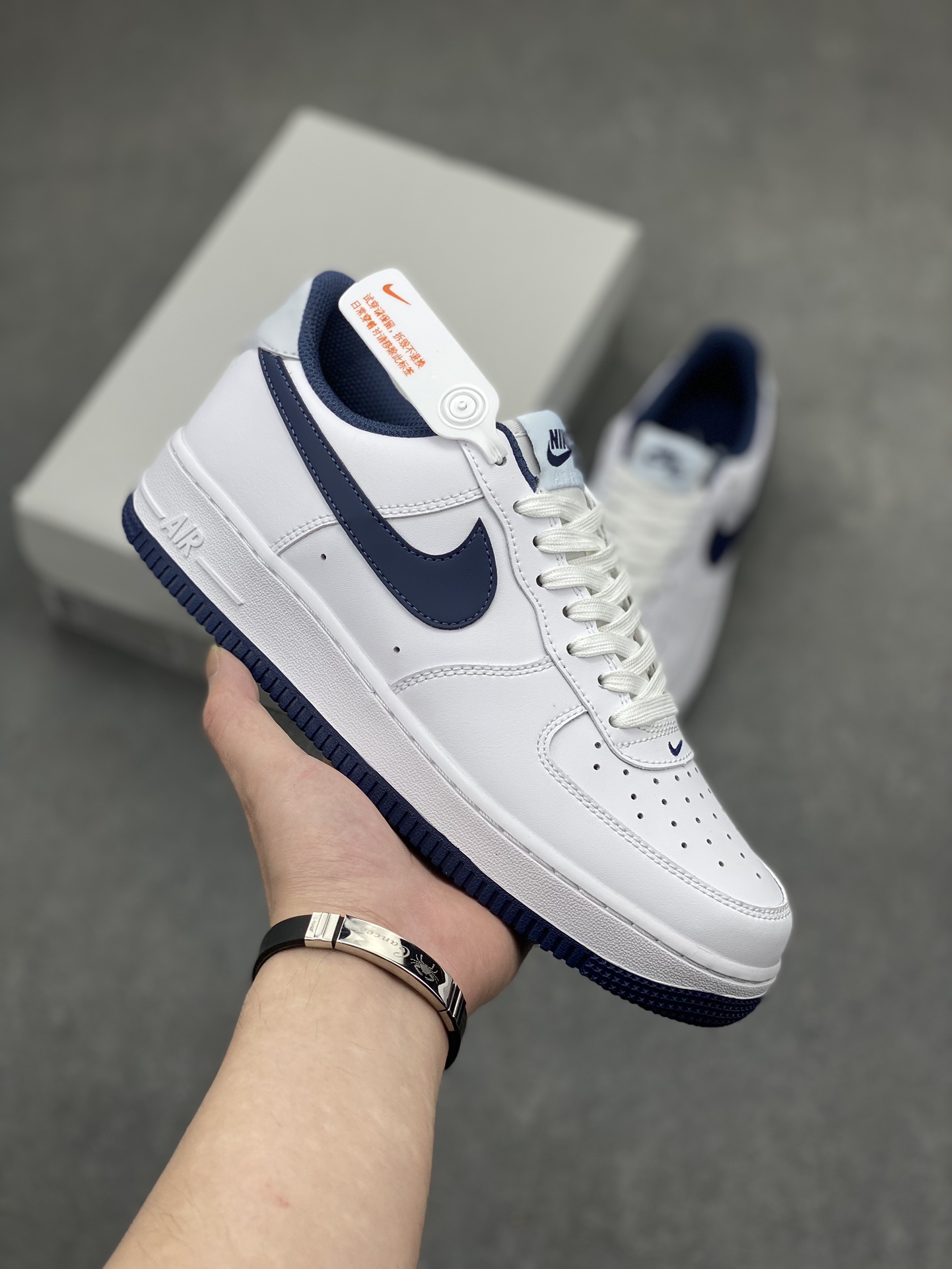 Nike Air Force 1 '07 Low White Midnight Navy Men's Shoes FV5948-104 2 i1713637324 3913 7
