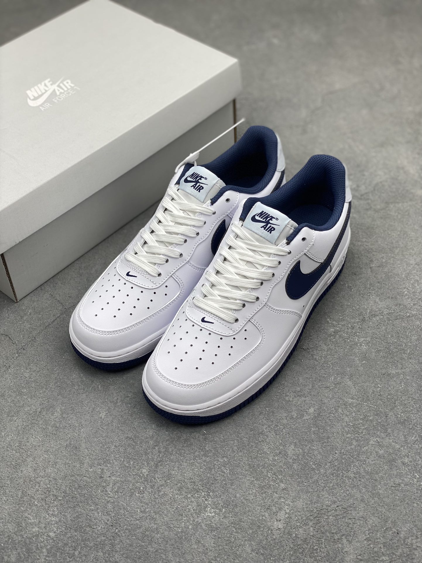Nike Air Force 1 '07 Low White Midnight Navy Men's Shoes FV5948-104 9 i1713637324 4237 8