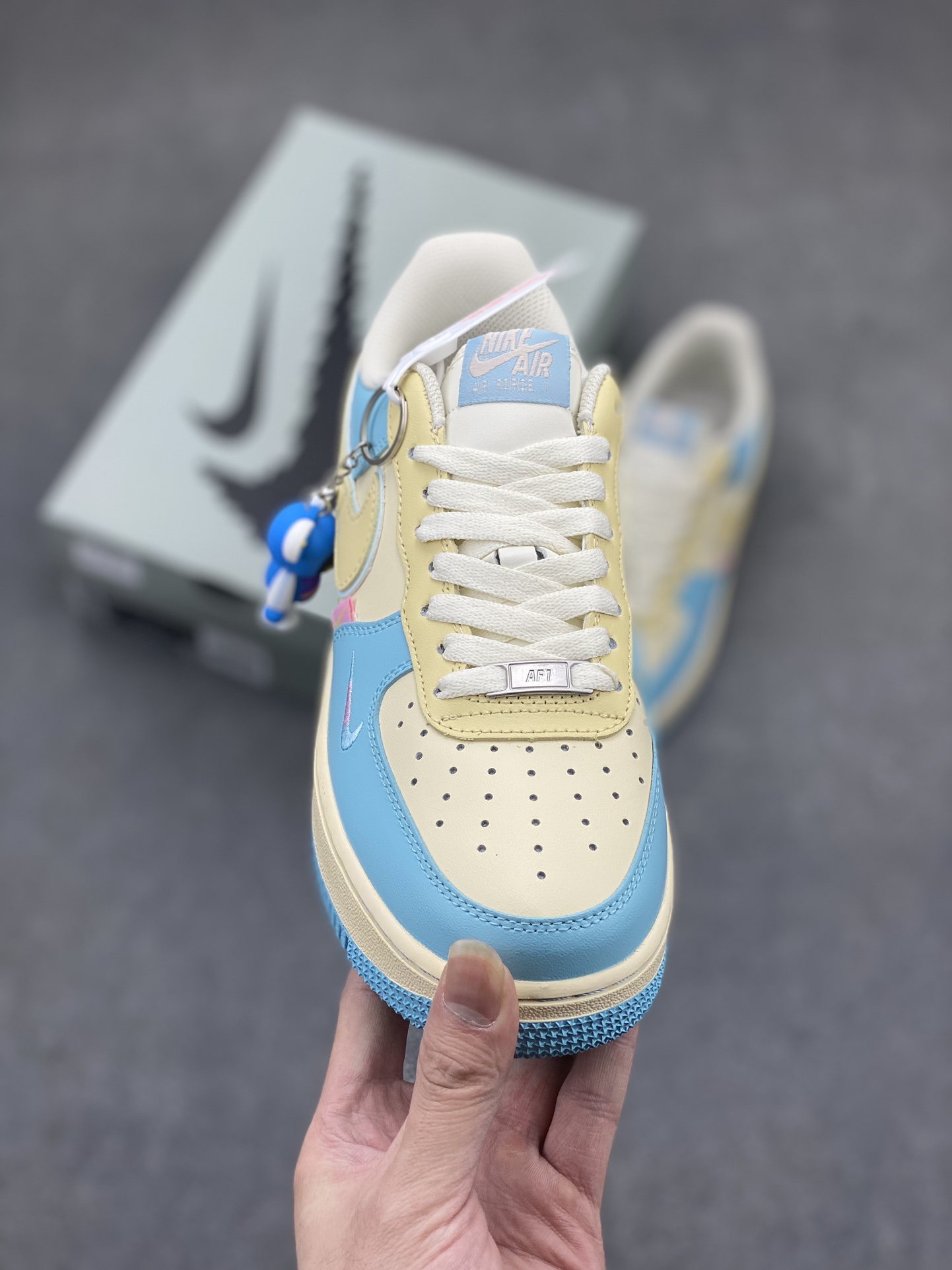 Nike Air Force 1 '07 Low Casual Sneakers - Light Blue/Yellow 3 i1713901497 9537 0