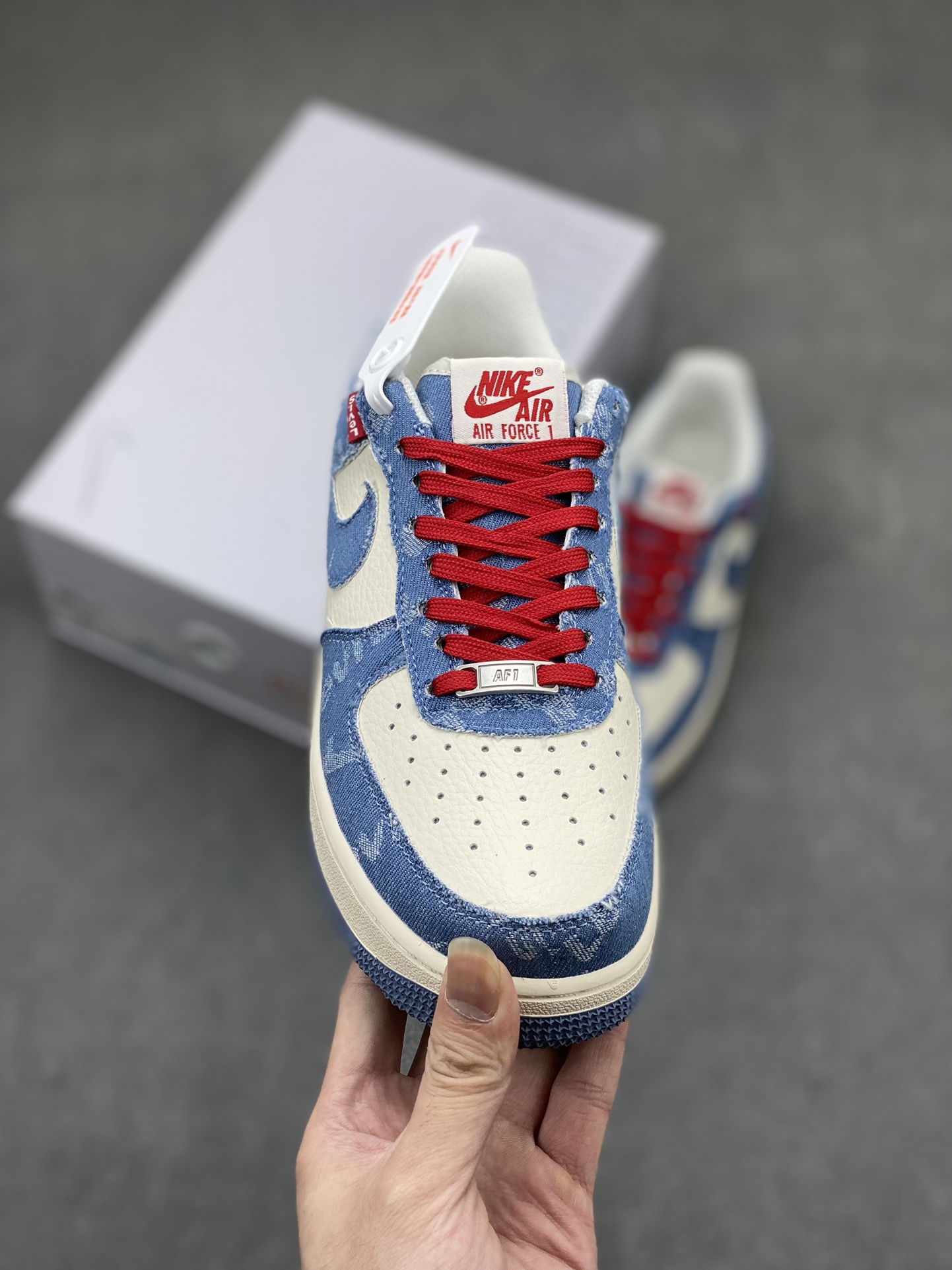 Nike Air Force 1 '07 Low Casual Sneakers - Blue Denim, Size 36-45 3 i1714077998 2187 4