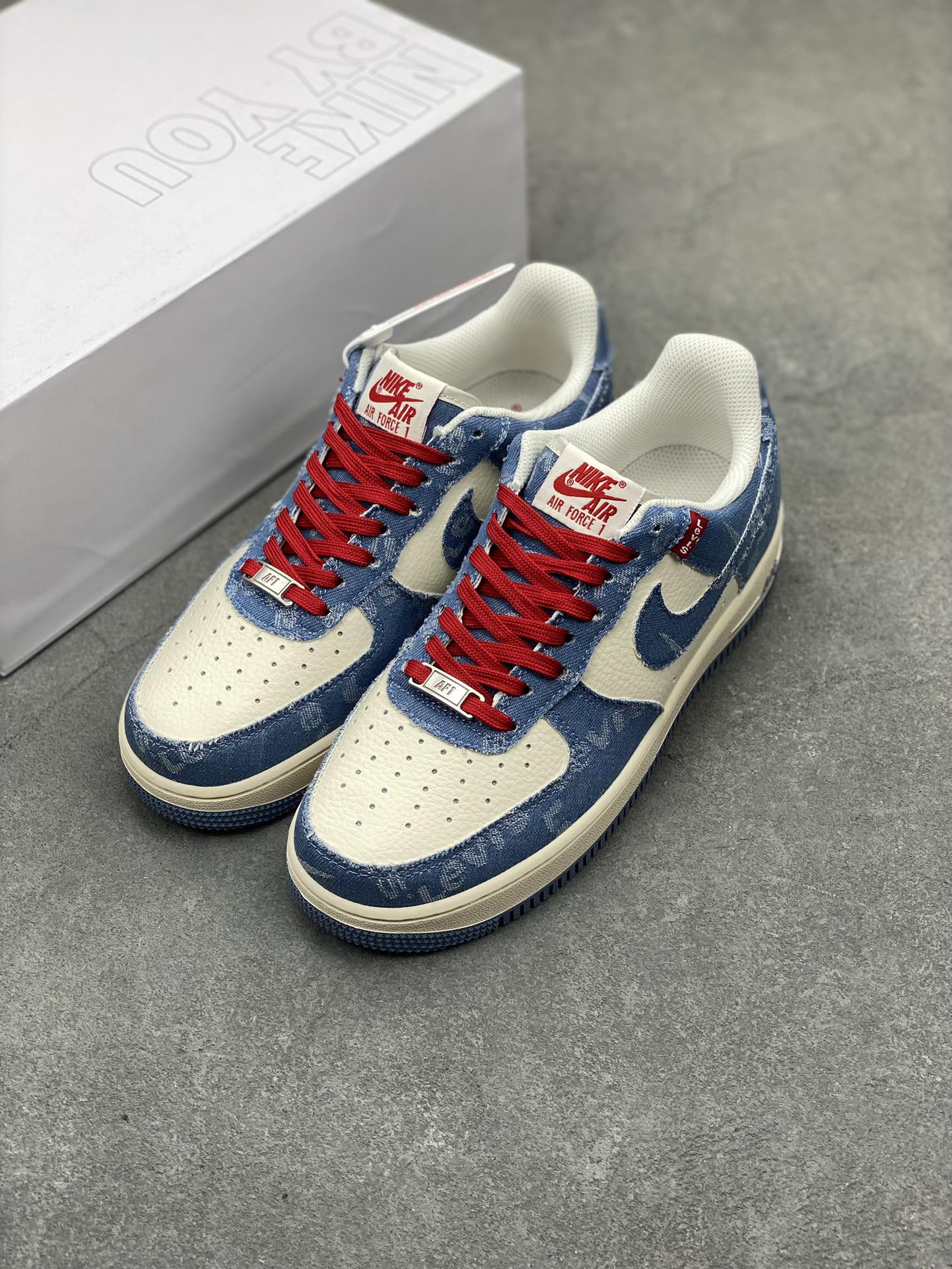 Nike Air Force 1 '07 Low Casual Sneakers - Blue Denim, Size 36-45 9 i1714077998 7448 3