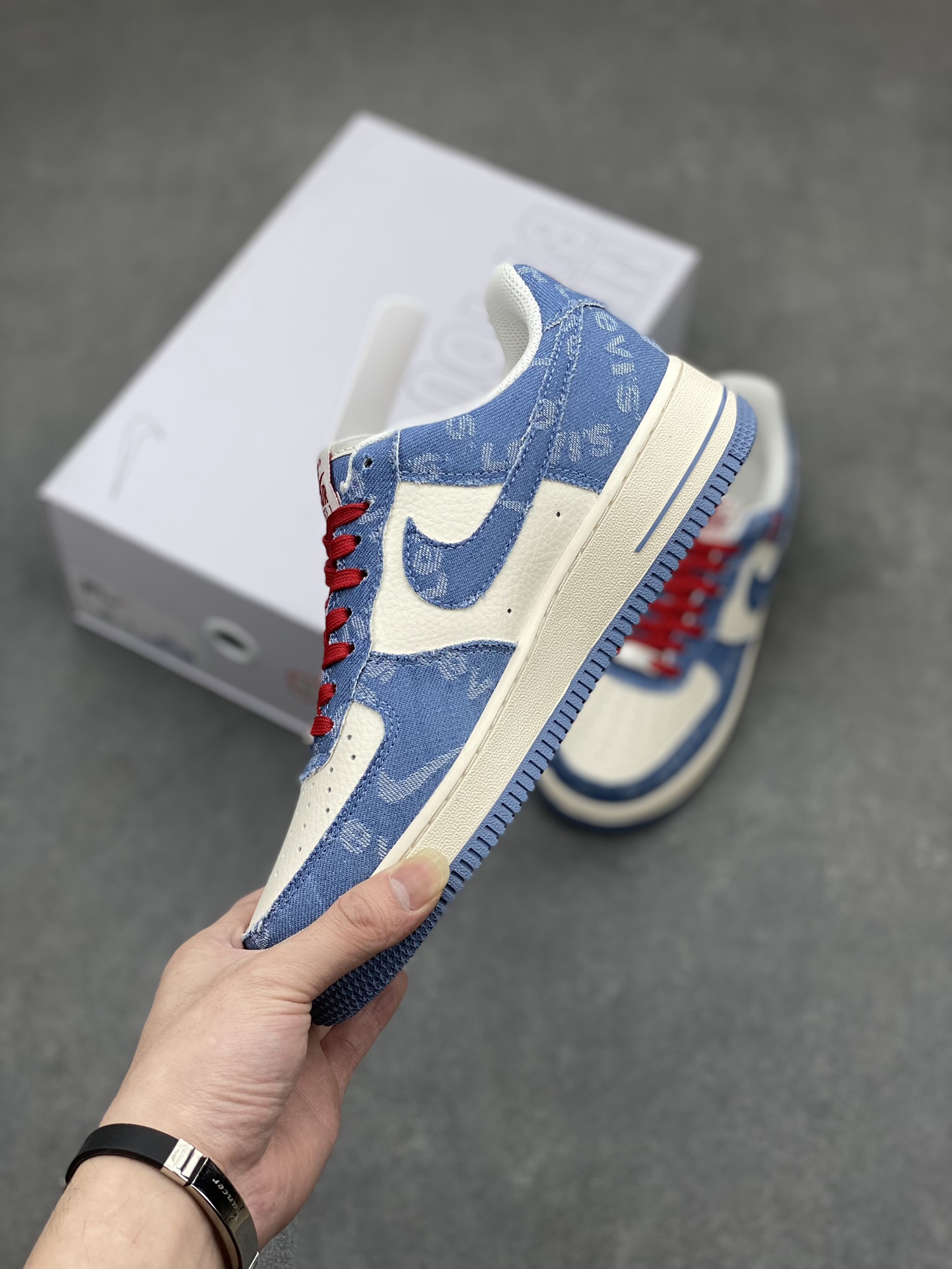 Nike Air Force 1 '07 Low Casual Sneakers - Blue Denim, Size 36-45 4 i1714077999 6211 6