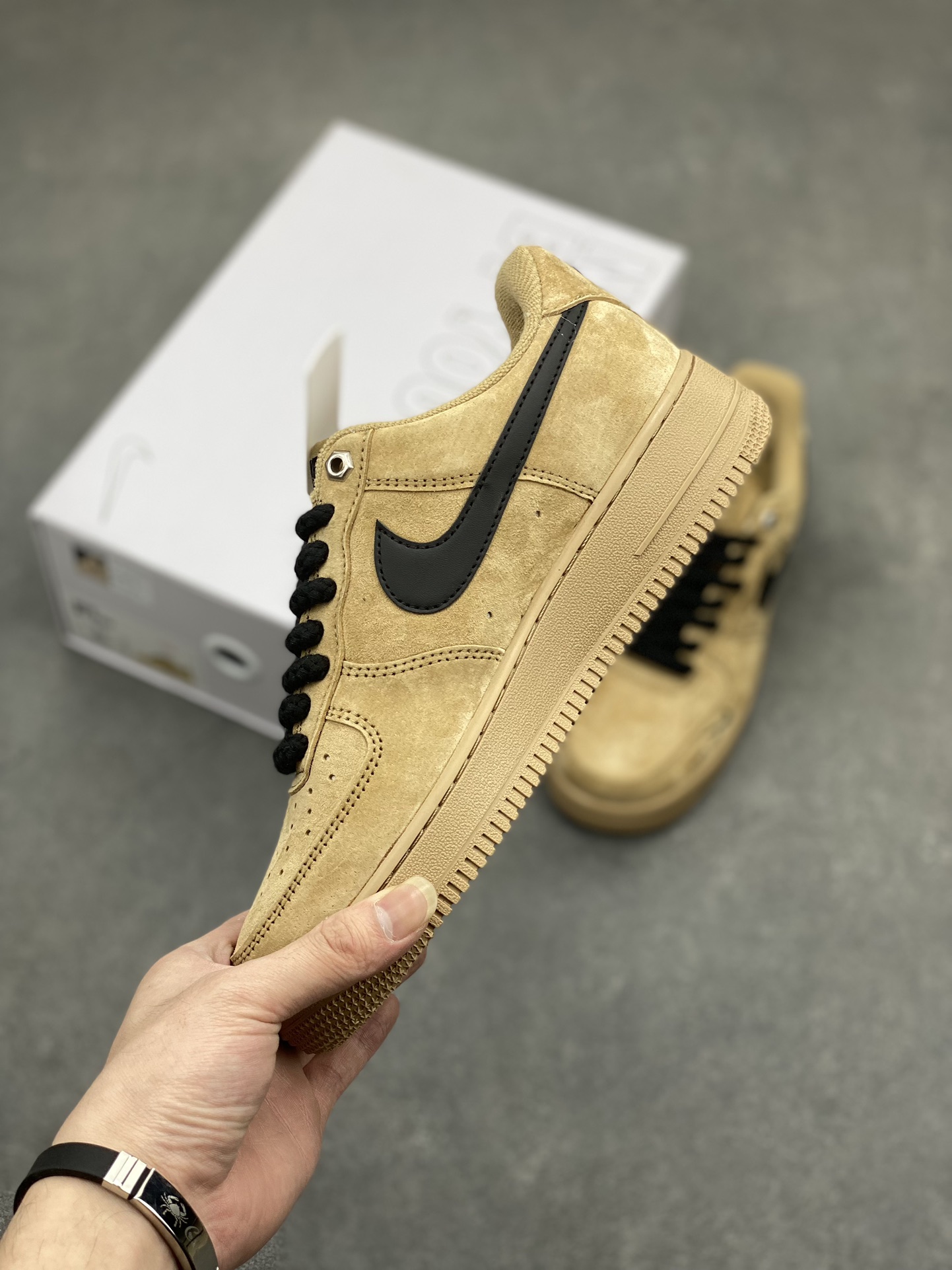 Nike Air Force 1 '07 Low: Custom Tan Leather Casual Sneakers, All-Day Comfort 4 i1714161185 5412 8