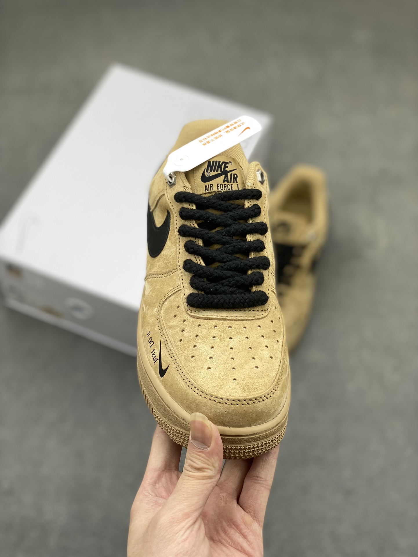Nike Air Force 1 '07 Low: Custom Tan Leather Casual Sneakers, All-Day Comfort 3 i1714161185 7742 3