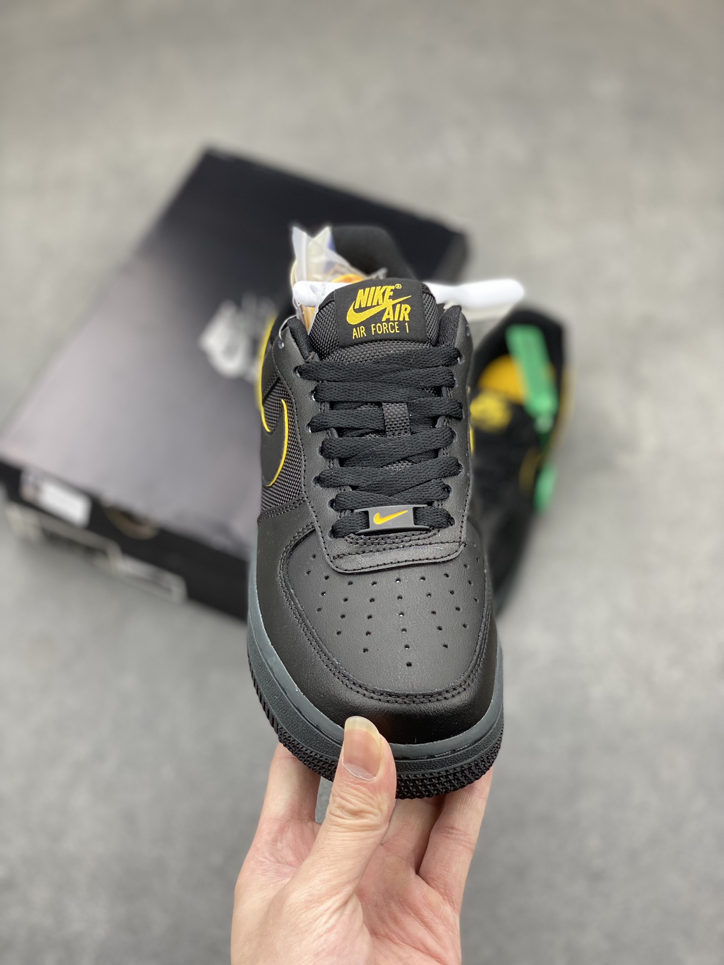 Nike Air Force 1 '07 Low Black/Gold Casual Sneakers FZ4617-001 3 i1714161249 422 8