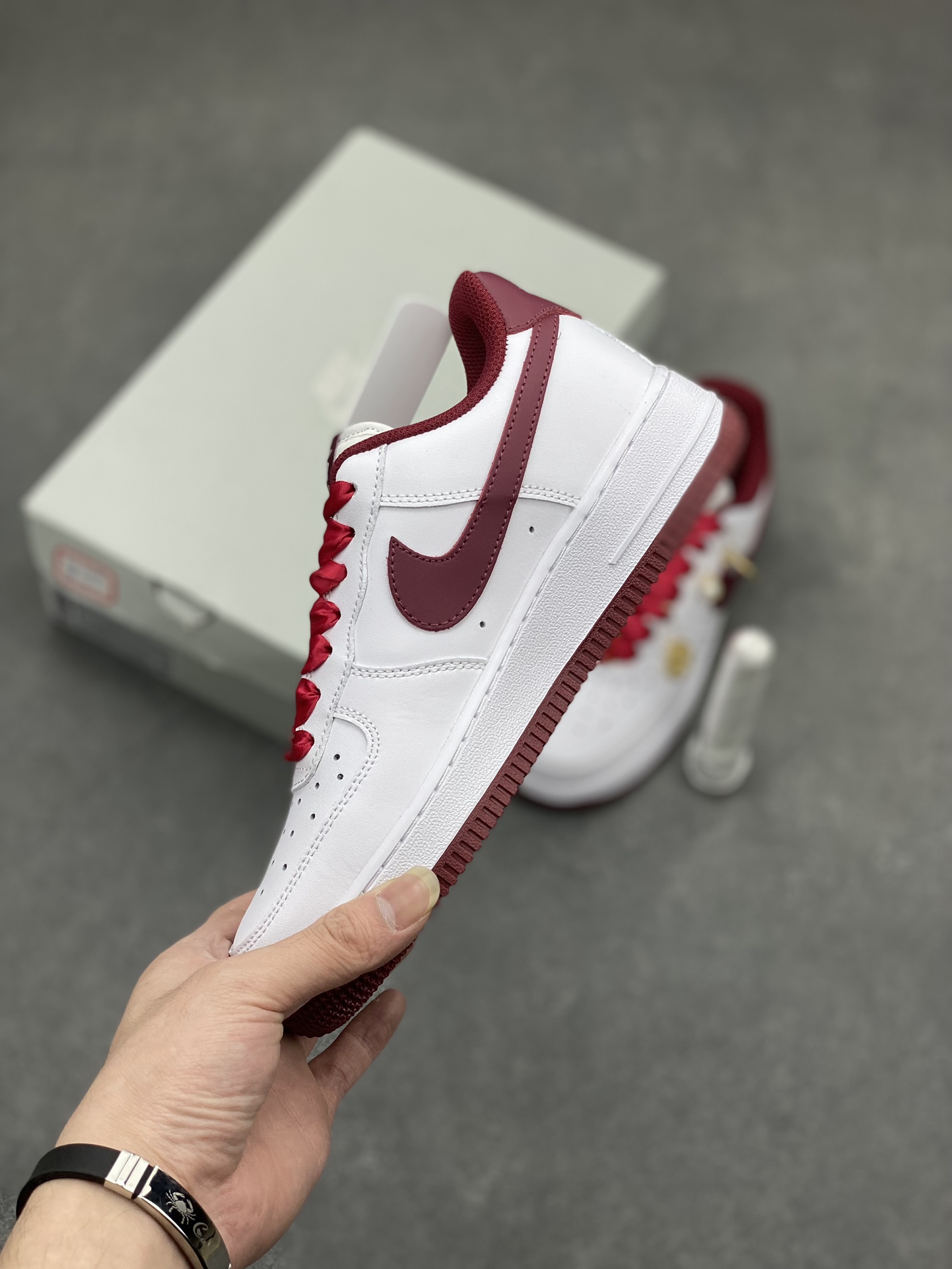 Nike Air Force 1 '07 Low White Burgundy Sneakers FV5948-105 4 i1714161488 1738 6