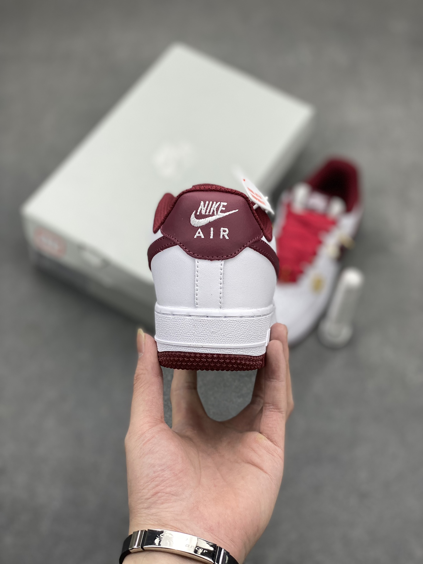 Nike Air Force 1 '07 Low White Burgundy Sneakers FV5948-105 5 i1714161488 734 4