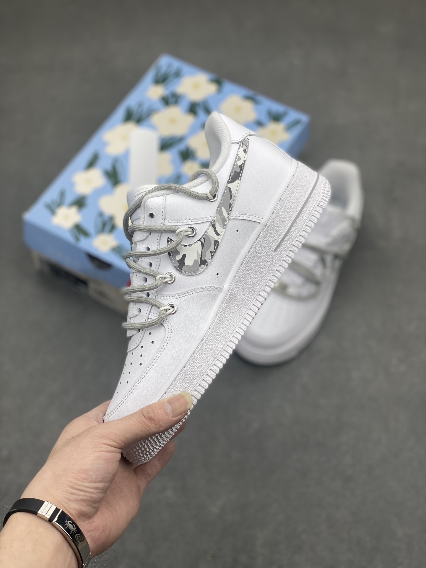 Supreme x Nike Air Force 1 Low 'Box Logo' Custom Camo Print Sneakers 4 i1714338810 1433 0