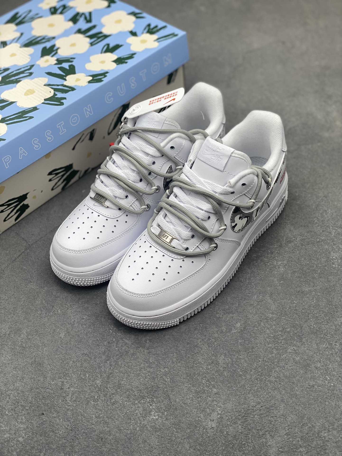 Supreme x Nike Air Force 1 Low 'Box Logo' Custom Camo Print Sneakers 9 i1714338810 8748 0