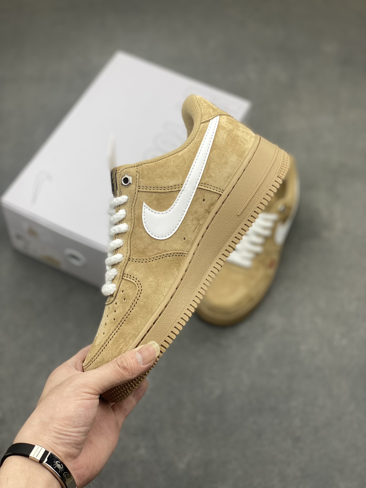 Nike Air Force 1 '07 Low Casual Sneakers - CW2288-111 (Wheat/White) 4 i1714338857 2877 0