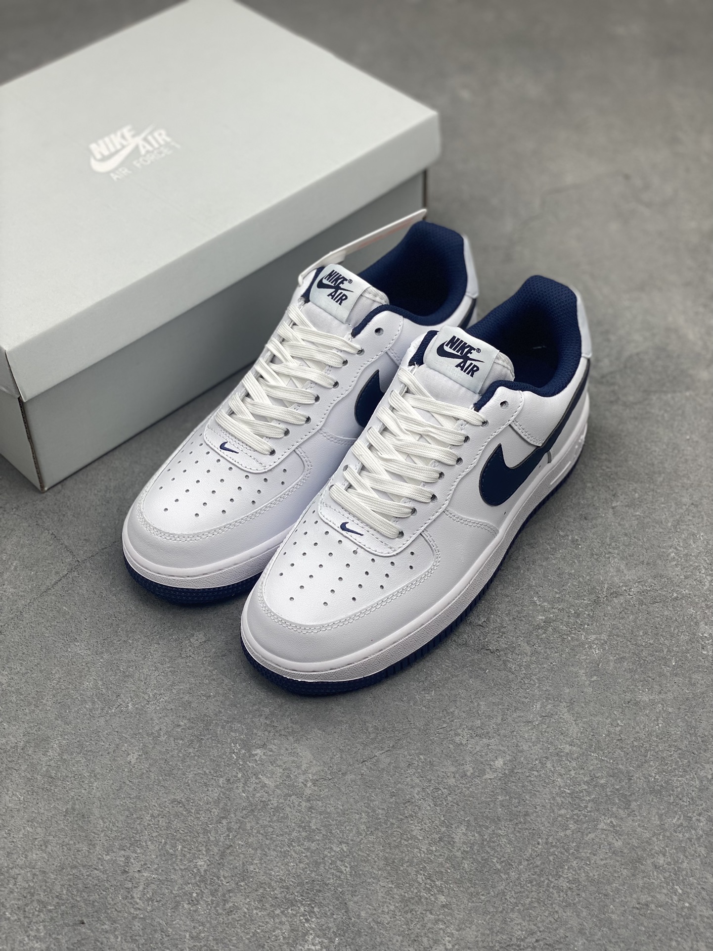 Nike Air Force 1 Low '07 White Deep Blue Casual Sneakers FV5948-104 9 i1714340532 5003 0