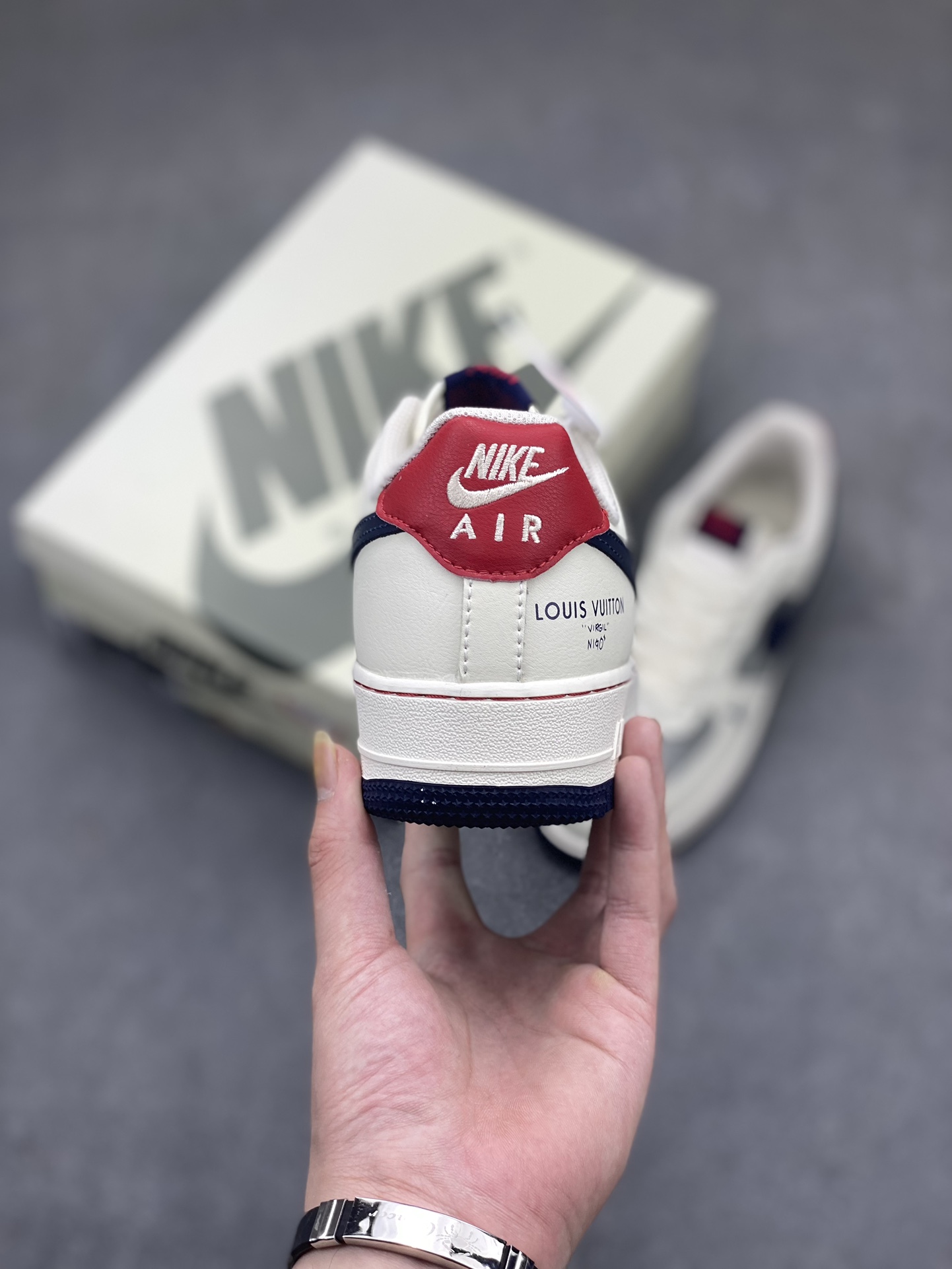 Nike Air Force 1 '07 Low Louis Vuitton Collab Sneakers - Blue/Red Limited 5 i1714427156 4286 7