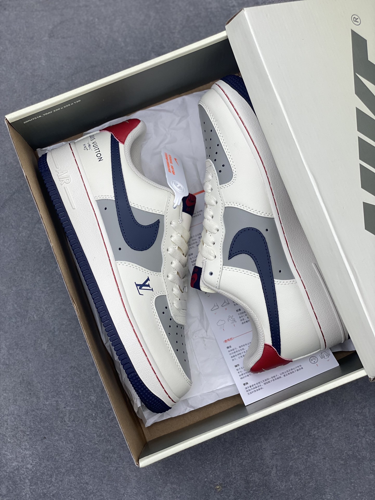Nike Air Force 1 '07 Low Louis Vuitton Collab Sneakers - Blue/Red Limited 10 i1714427156 5429 5