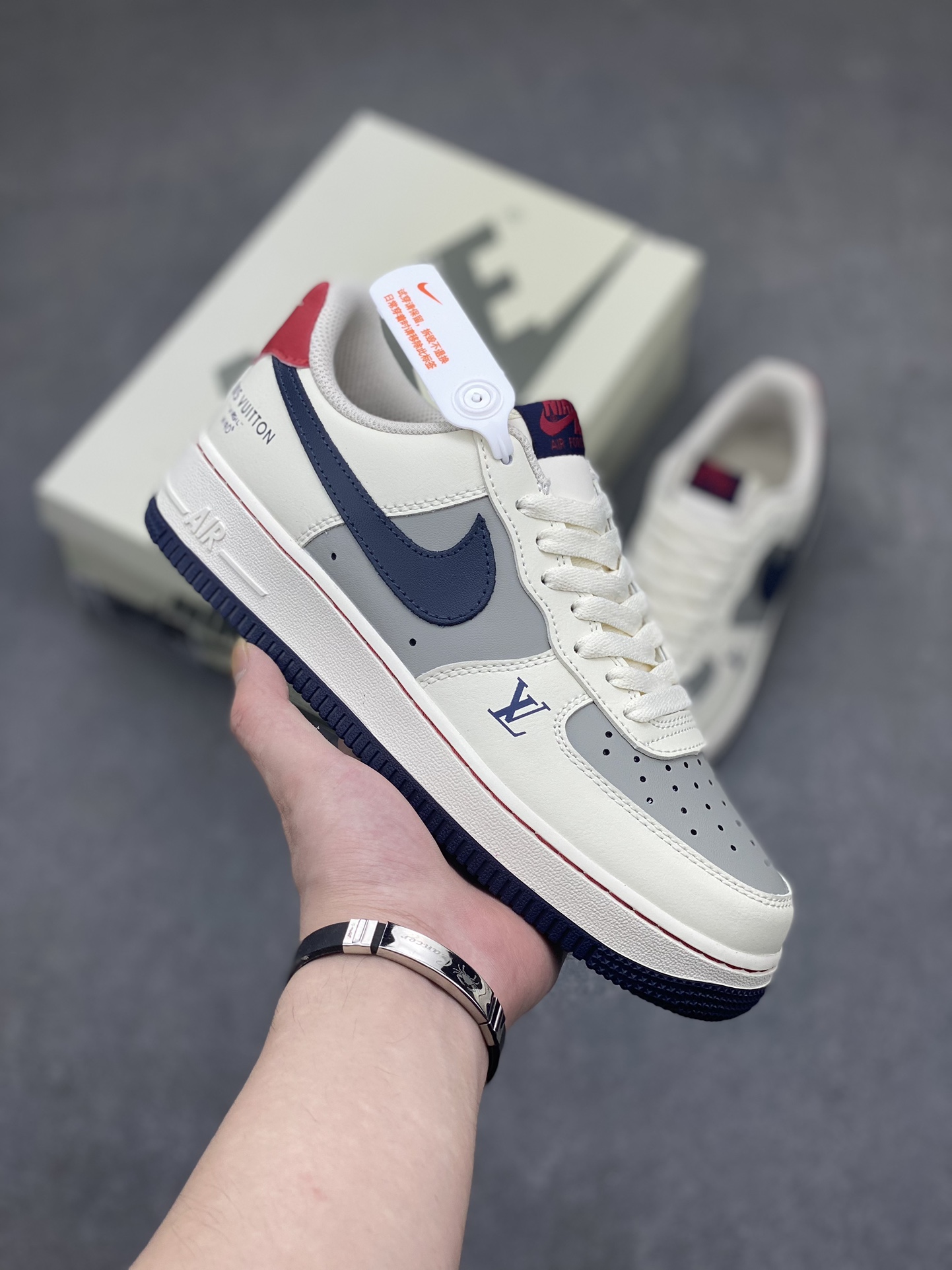 Nike Air Force 1 '07 Low Louis Vuitton Collab Sneakers - Blue/Red Limited 2 i1714427168 1839 0