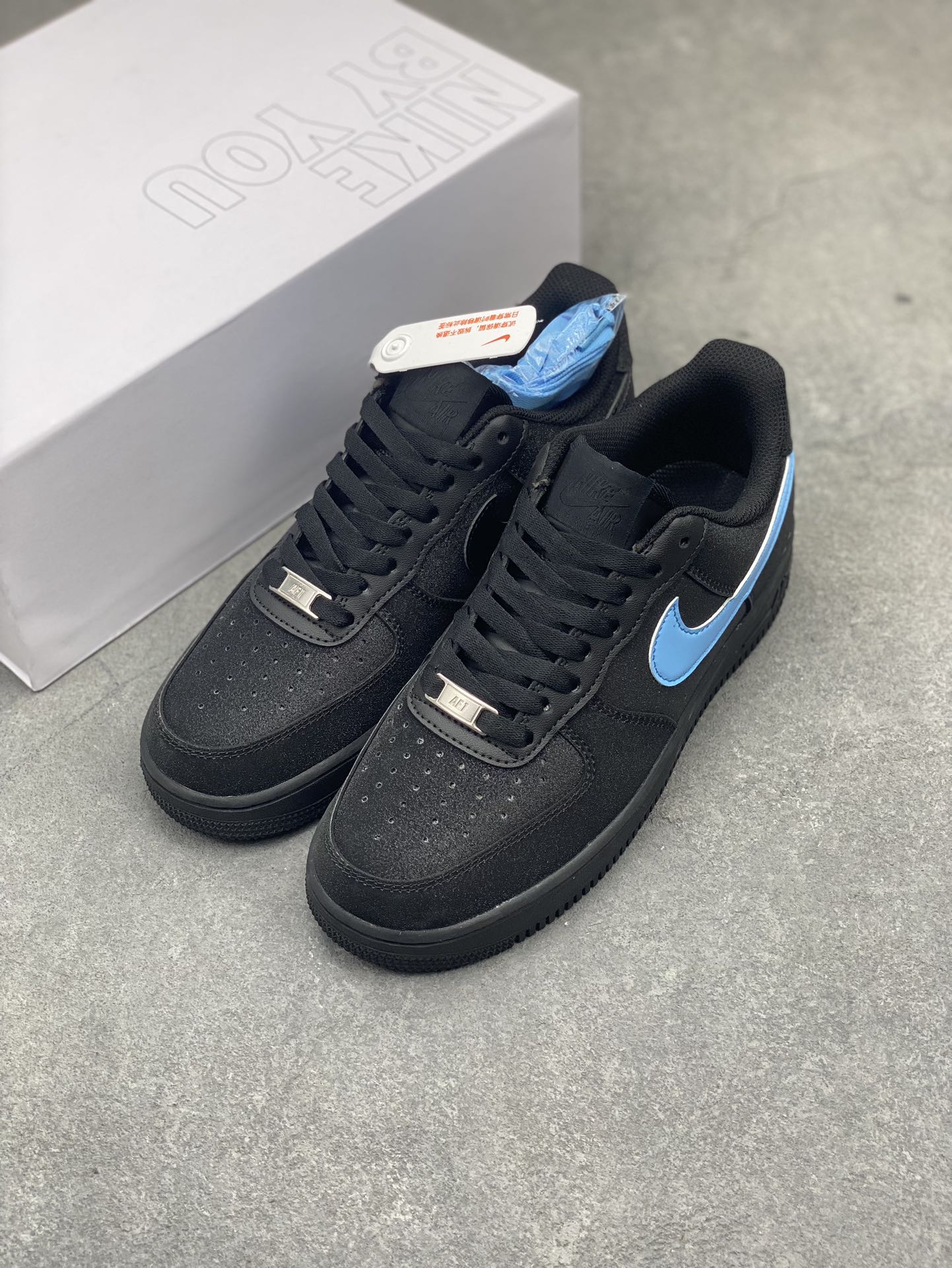 Nike Air Force 1 Low Black/Blue Casual Sneakers - CW2288-111 9 i1714427326 182 6