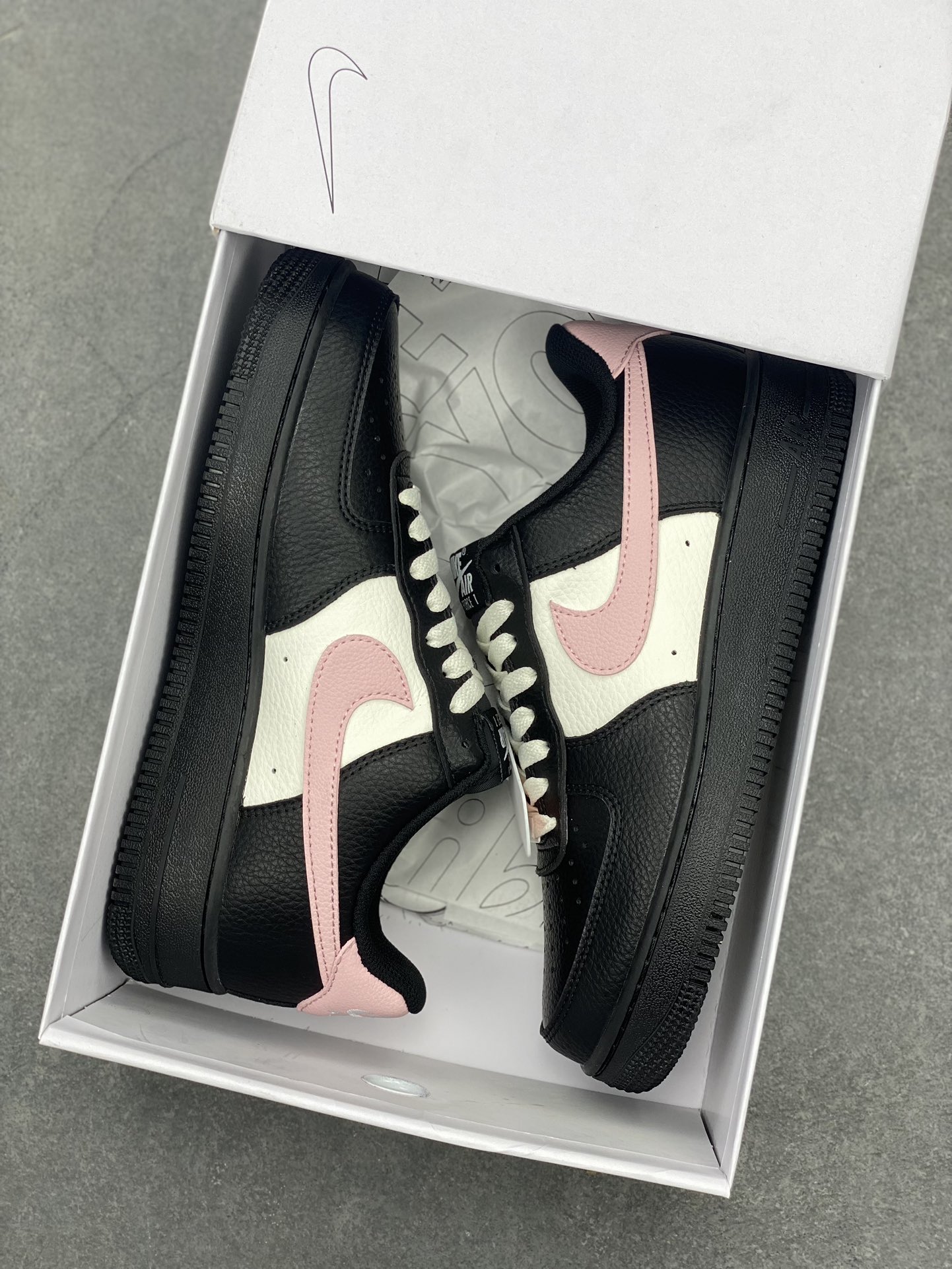 Nike Air Force 1 '07 Low Black/Pink Custom Leather Casual Sneakers 10 i1714669931 3985 7