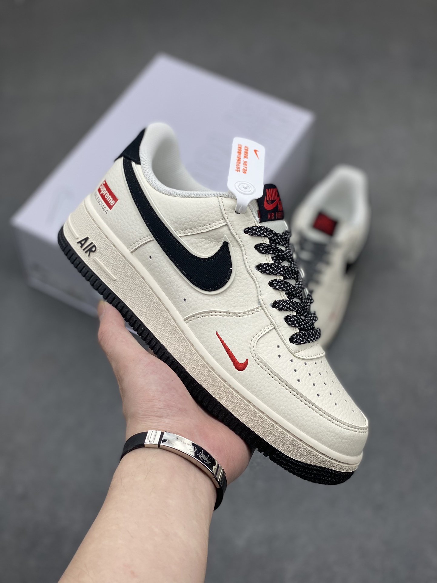Nike Air Force 1 '07 Low Custom Sneakers - Supreme Balenciaga Edition 2 i1714669958 3935 7