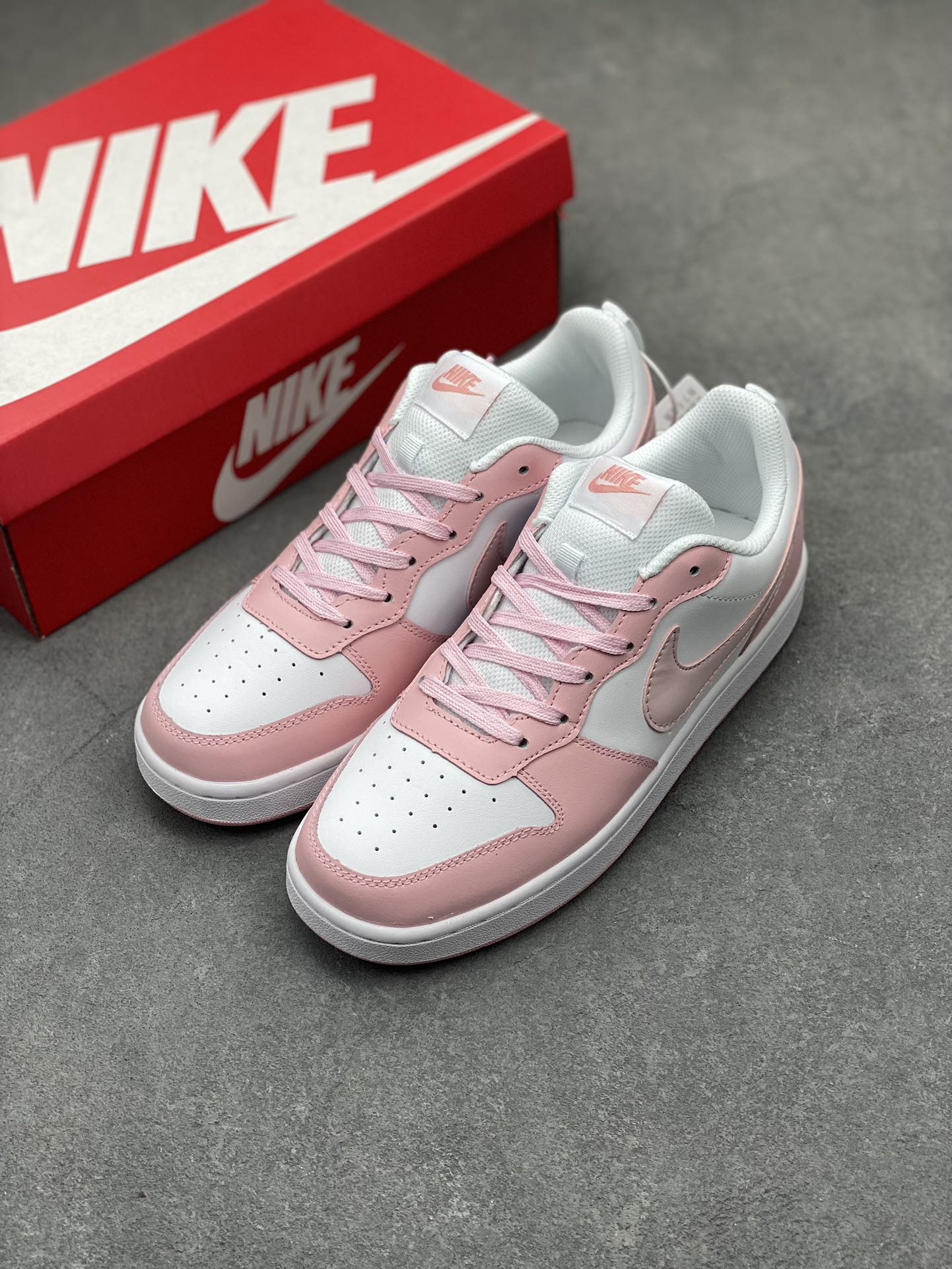 Nike Court Borough Low 2 FP Women's Casual Shoes - Pink/White Fashion Sneakers 9 i1714772144 6812 0