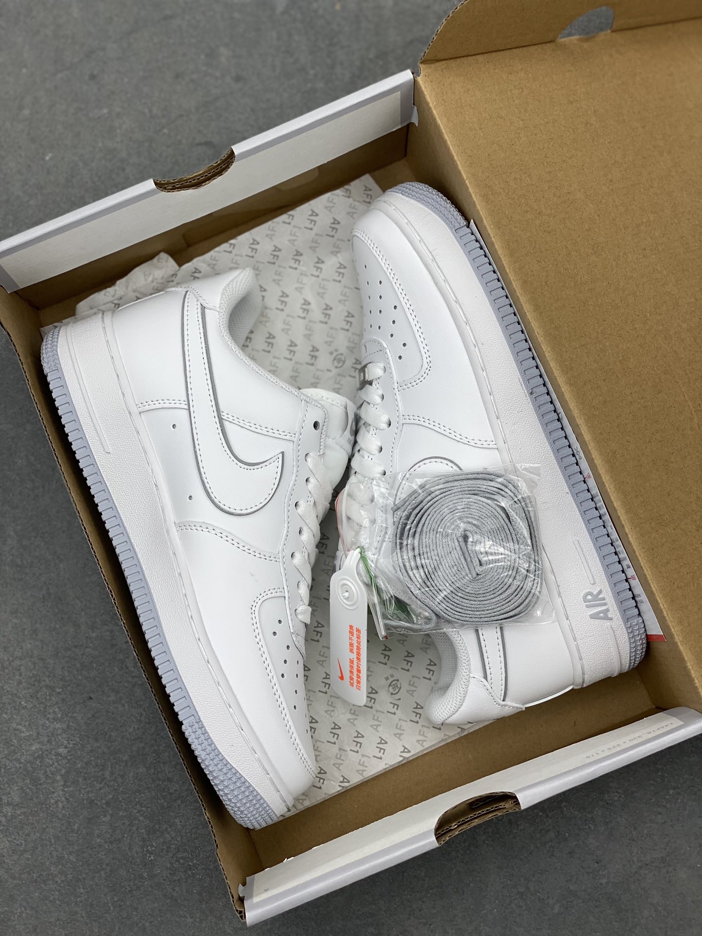 Nike Air Force 1 Low White Grey Edge - Lifetime Warranty & Air Cushion 10 i1714943296 2614 5