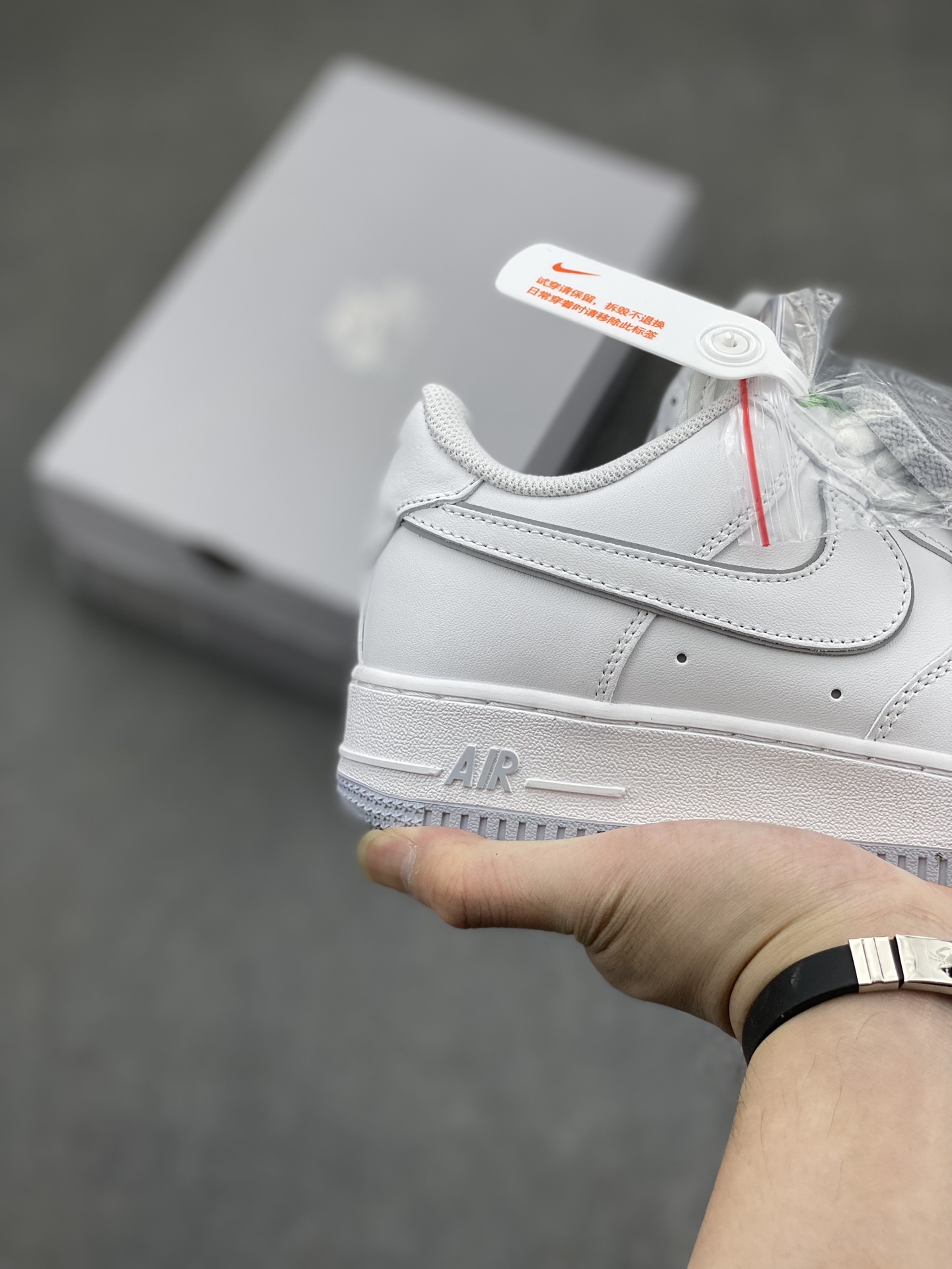 Nike Air Force 1 Low White Grey Edge - Lifetime Warranty & Air Cushion 6 i1714943296 6238 3