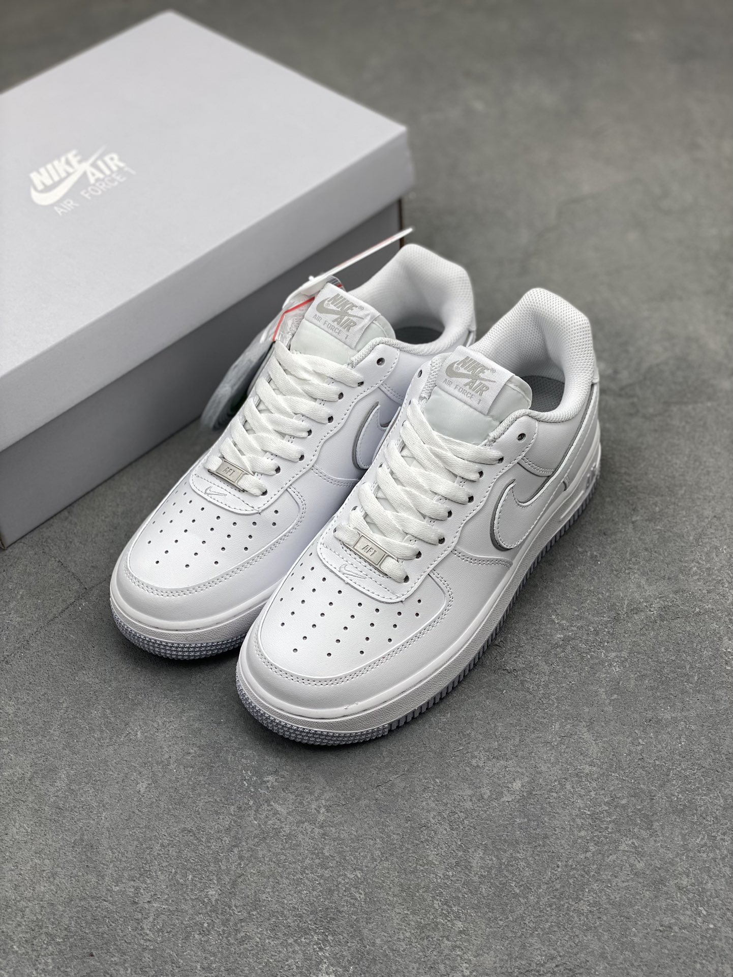 Nike Air Force 1 Low White Grey Edge - Lifetime Warranty & Air Cushion 9 i1714943296 9120 2