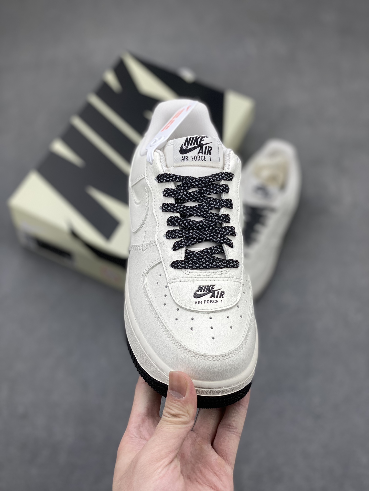 Nike Air Force 1 Low '07 'Nike' Black & White Sneakers CJ1379-602 3 i1715116114 7939 4
