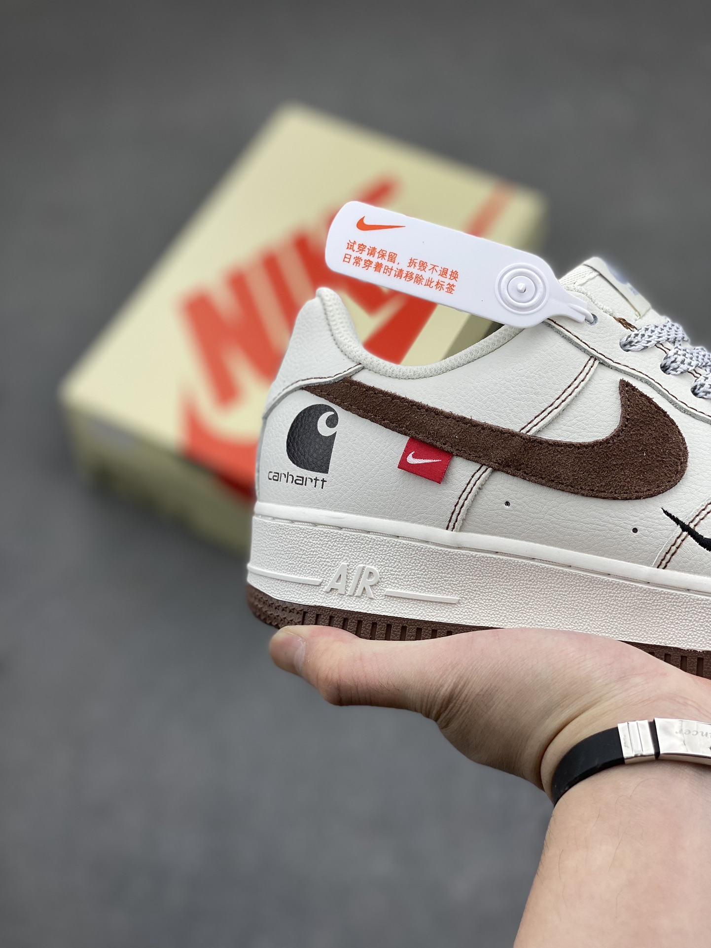 Nike Air Force 1 Low 'Carhartt' White Brown Casual Sneakers 6 i1715198900 8398 2