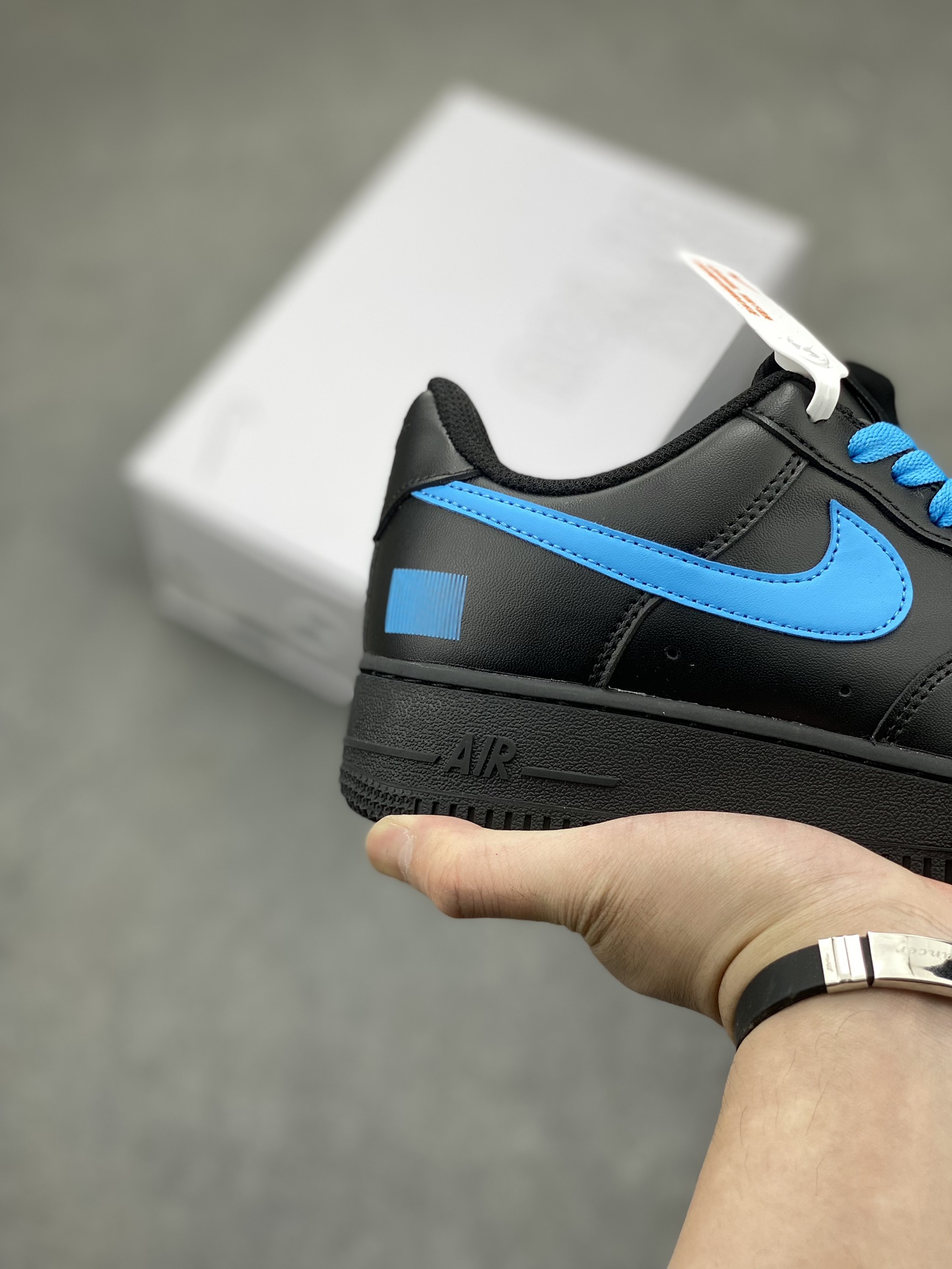 Nike Air Force 1 '07 Low Black/Blue Custom Casual Shoes CW2288-111 6 i1715199017 367 4