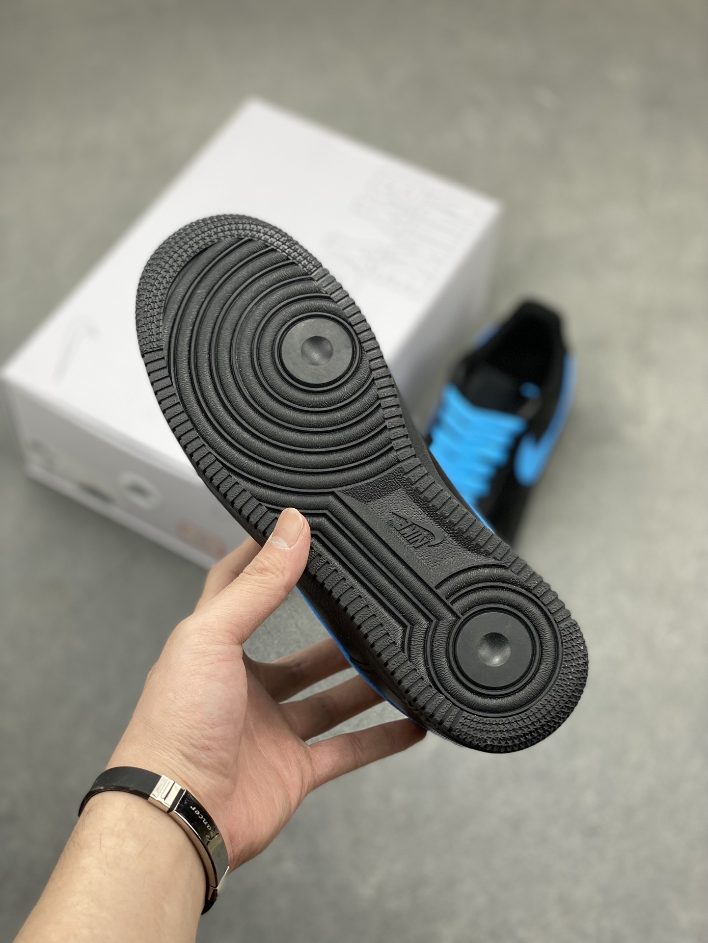 Nike Air Force 1 '07 Low Black/Blue Custom Casual Shoes CW2288-111 7 i1715199017 6387 3
