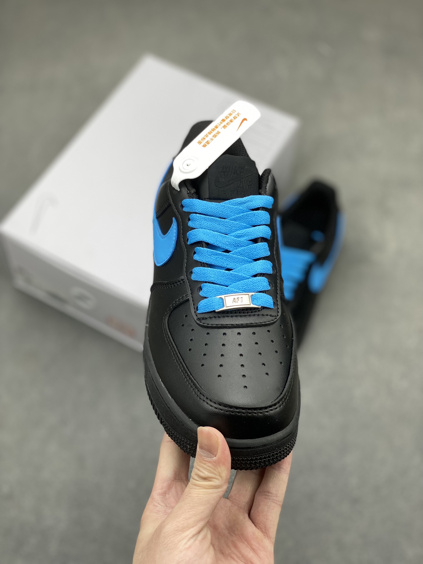 Nike Air Force 1 '07 Low Black/Blue Custom Casual Shoes CW2288-111 3 i1715199017 8248 0