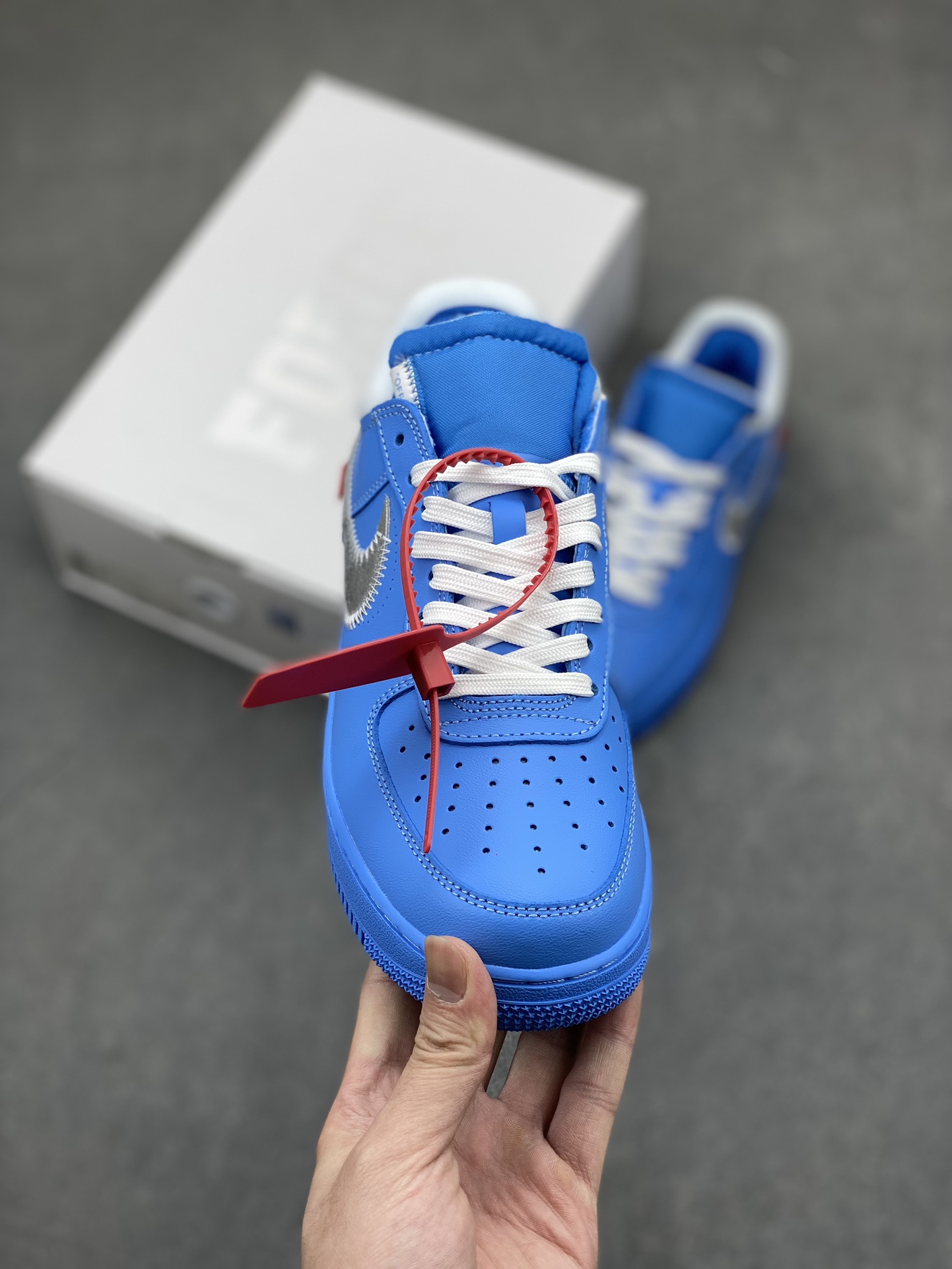 OW x NK Air Force 1 MCA Blue, Low-Top Sneakers for Men and Women 3 i1715285872 23 4