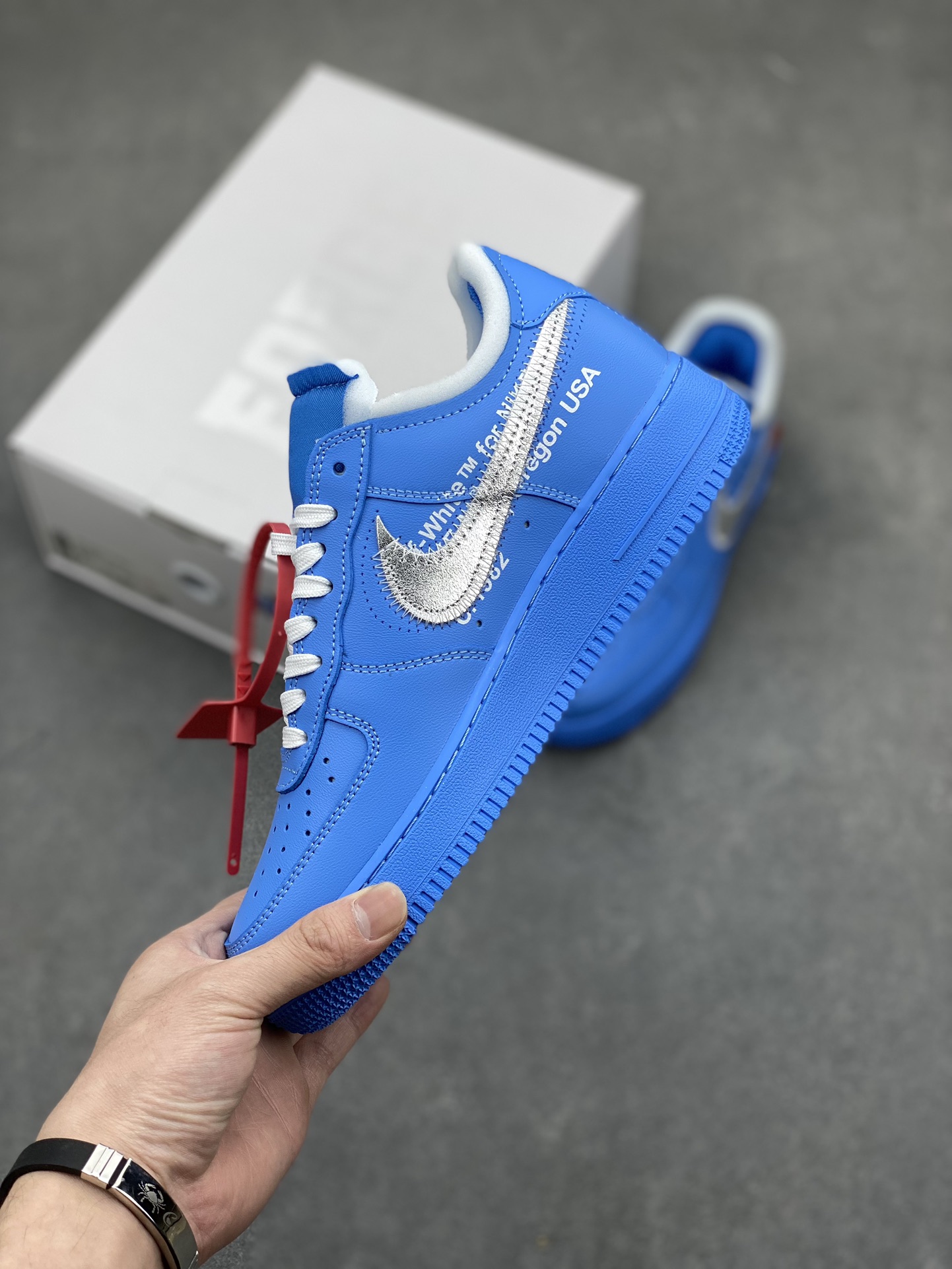 OW x NK Air Force 1 MCA Blue, Low-Top Sneakers for Men and Women 4 i1715285872 5980 3