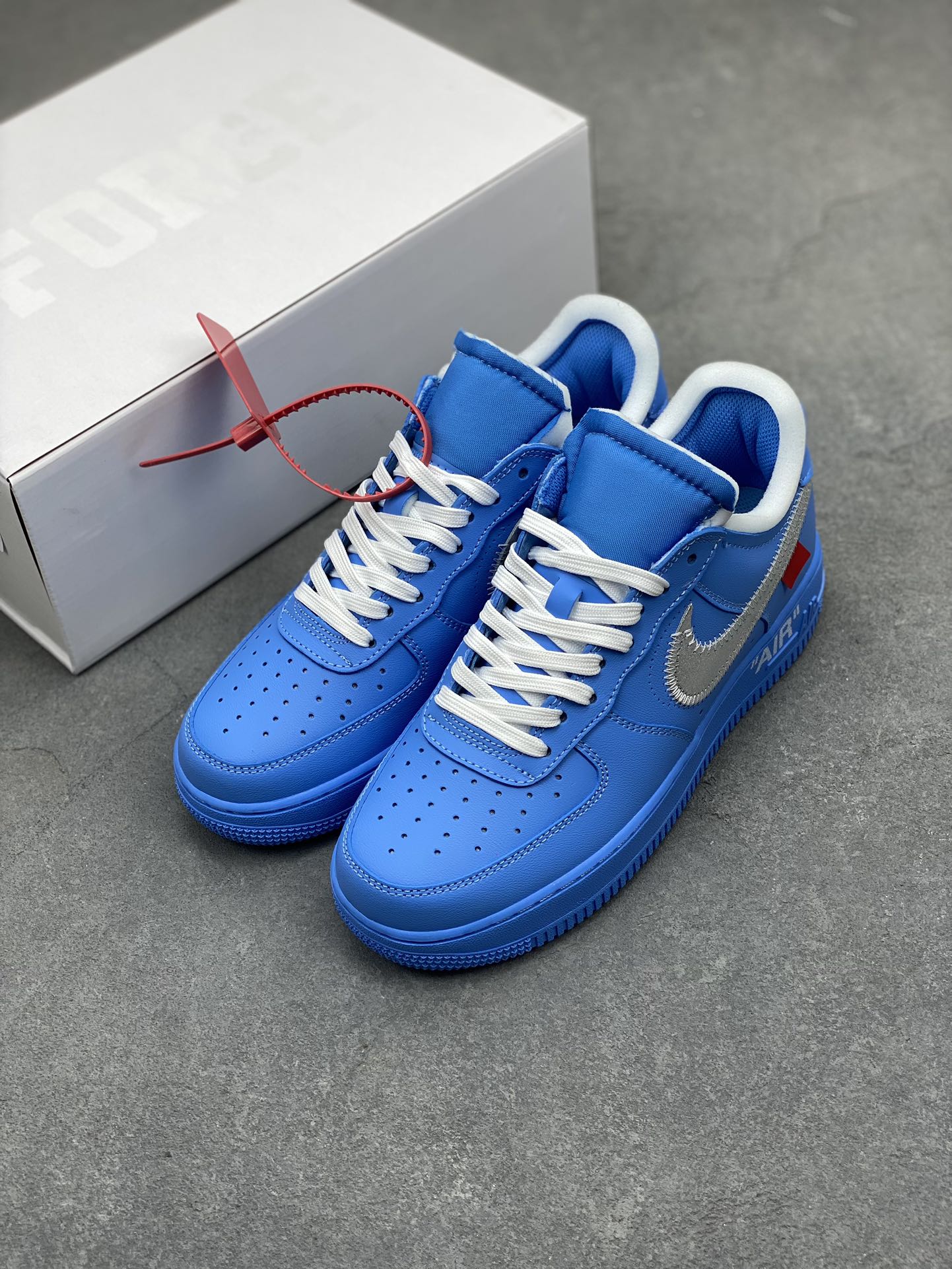 OW x NK Air Force 1 MCA Blue, Low-Top Sneakers for Men and Women 9 i1715285872 9214 7