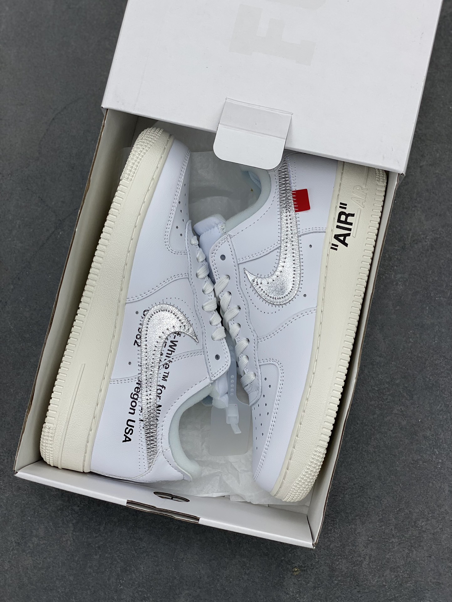 OFF-White x Nike Air Force 1 Low-Top Sneakers - White/Silver,Limited Edition 10 i1715285951 590 3