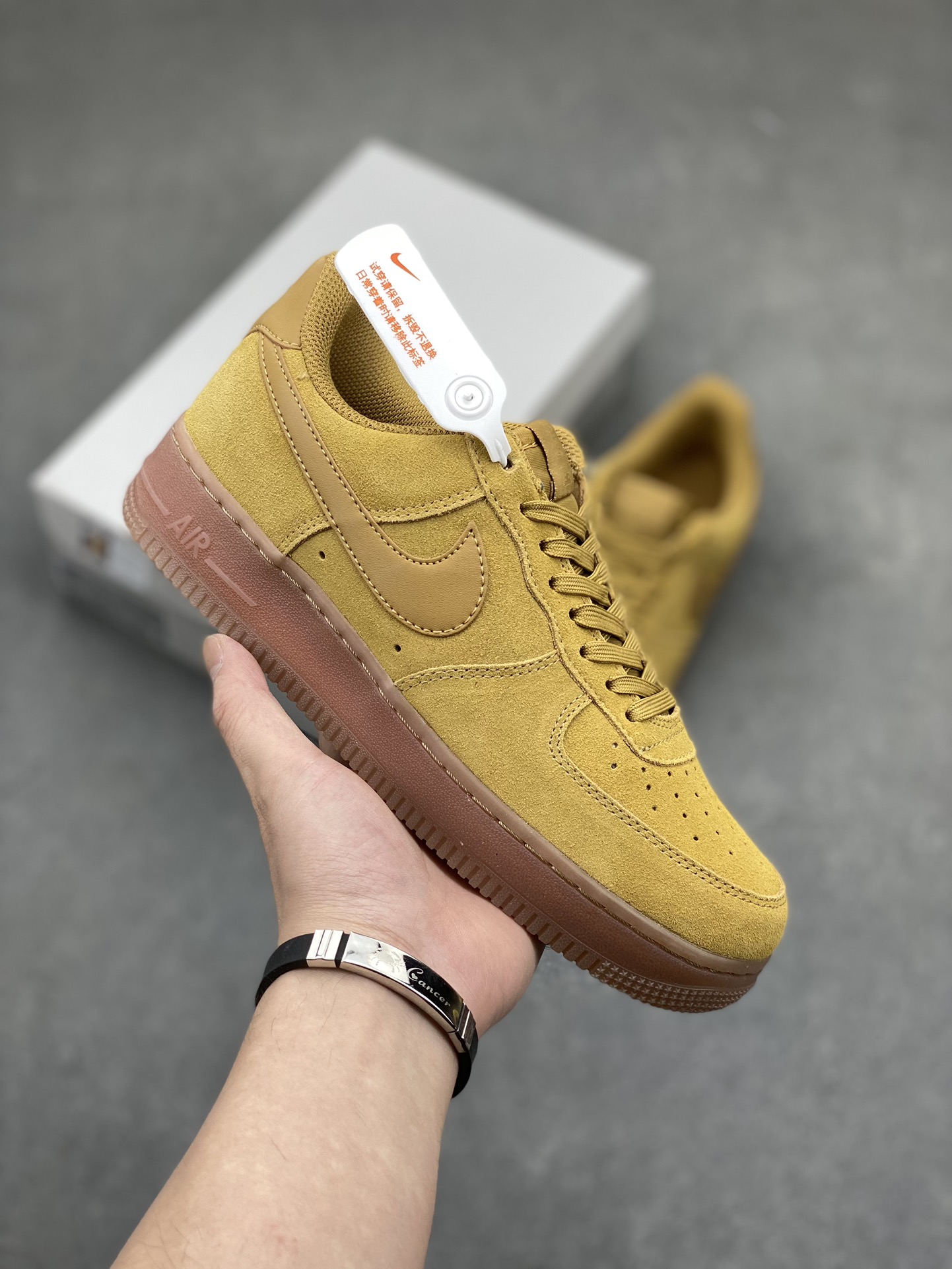 Nike Air Force 1 '07 Low Suede Wheat Gold Caramel Sneakers BQ5485-700 2 i1715286435 6143 8