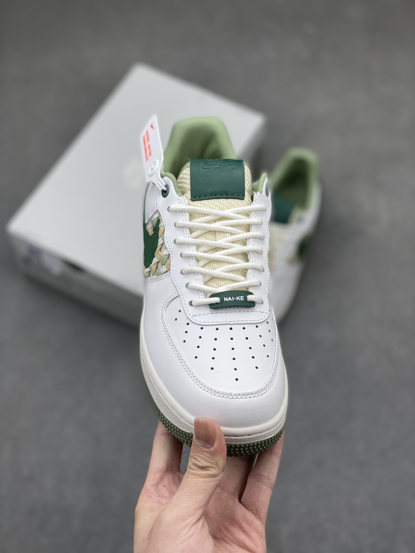Nike Air Force 1 Low White Woven Bamboo Sneakers FN0369-100 3 i1715286599 2002 3