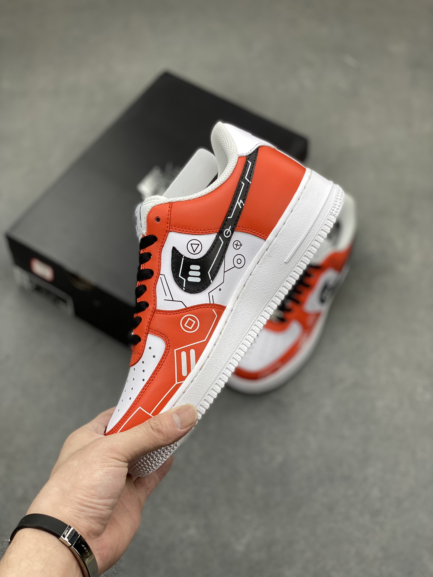 Nike Air Force 1 Low '07 PS5 Custom White Red Black Casual Shoes 4 i1715372661 1975 5