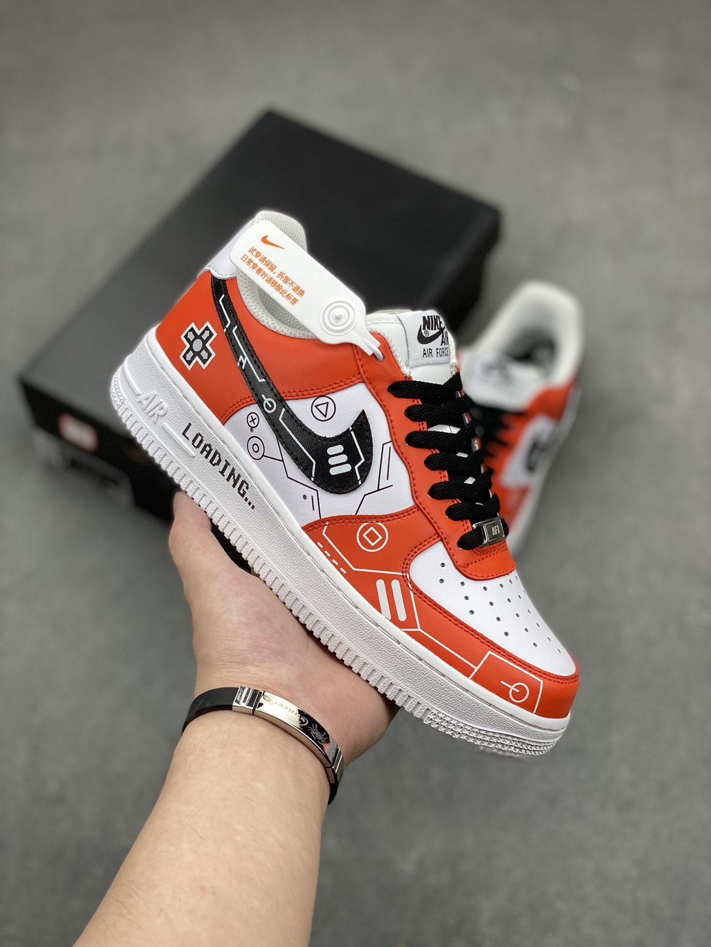 Nike Air Force 1 Low '07 PS5 Custom White Red Black Casual Shoes 2 i1715372661 5007 7