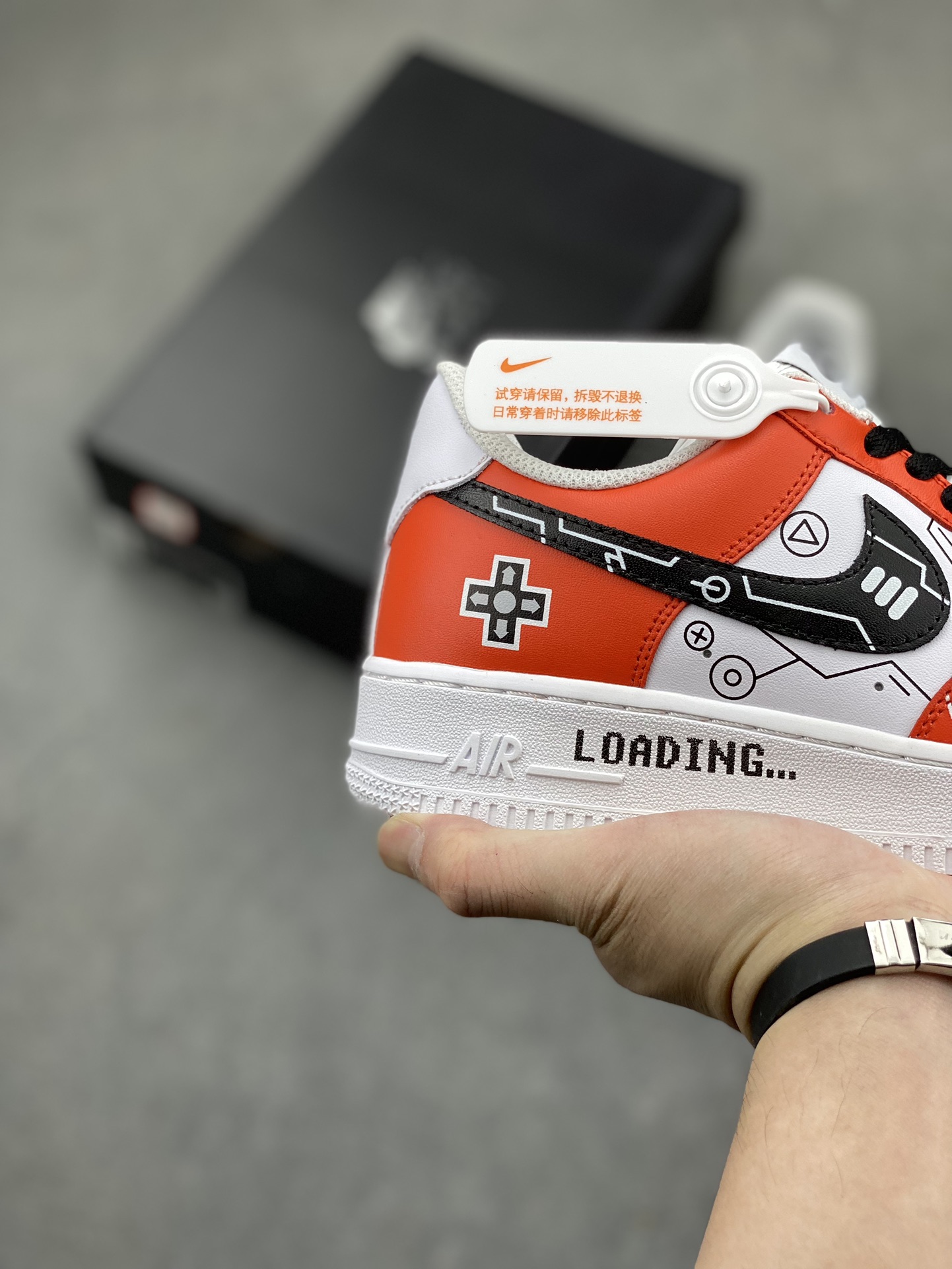 Nike Air Force 1 Low '07 PS5 Custom White Red Black Casual Shoes 6 i1715372661 70 6