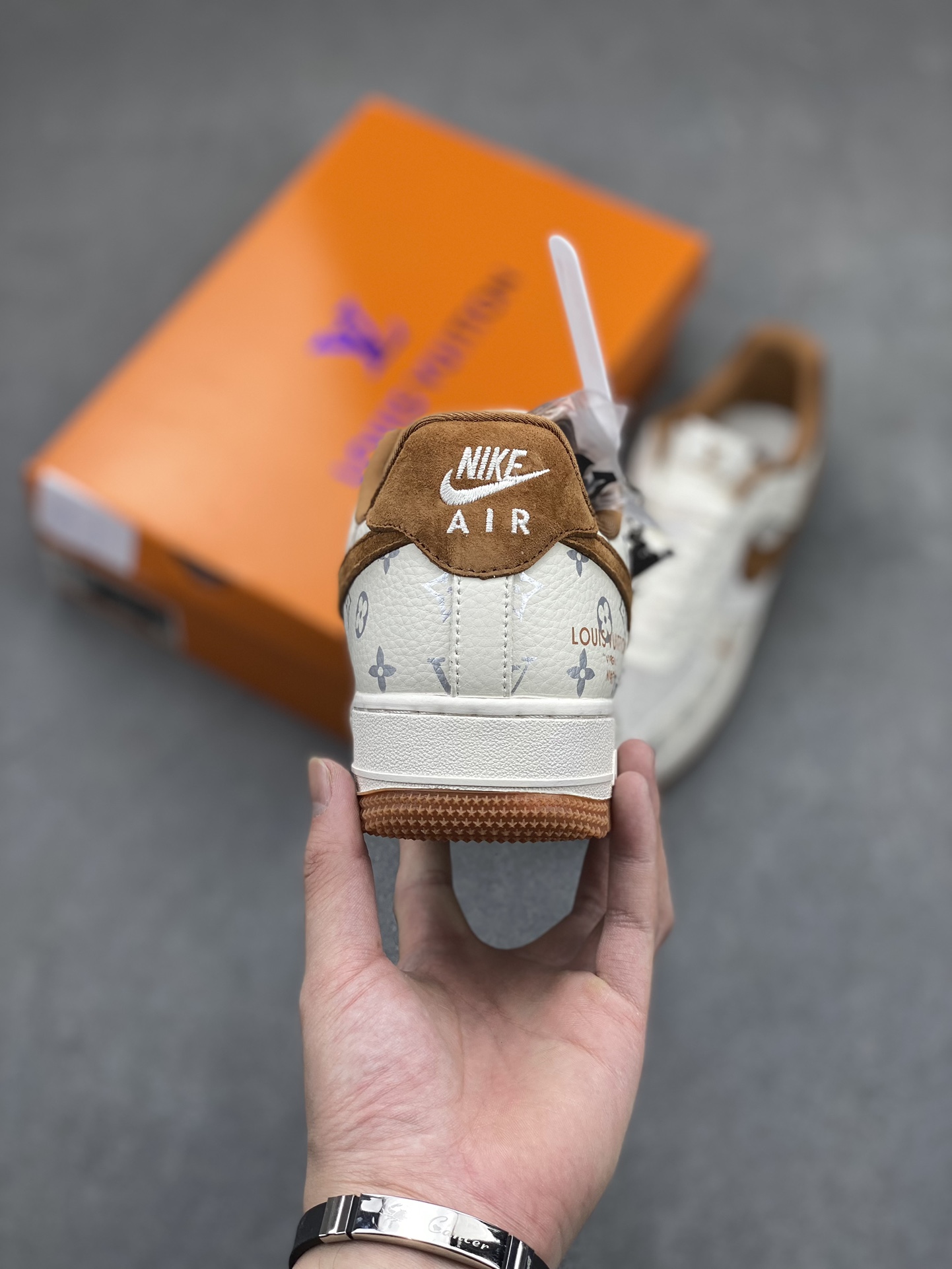 Nike Air Force 1 Low Louis Vuitton Collab Sneakers - Brown/Beige, Limited 5 i1715460640 5309 2