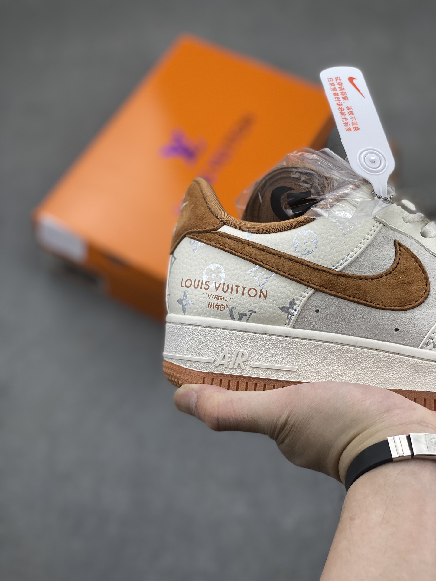 Nike Air Force 1 Low Louis Vuitton Collab Sneakers - Brown/Beige, Limited 6 i1715460640 5330 7