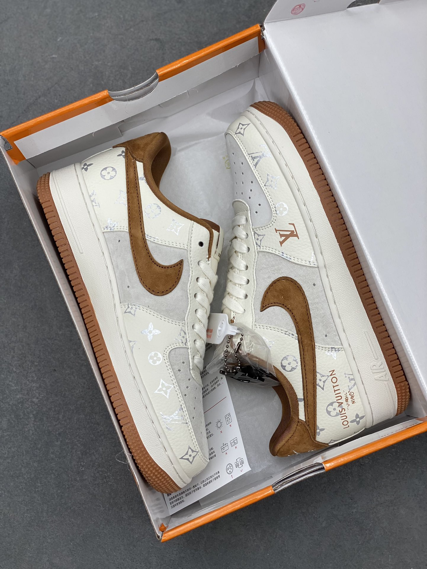 Nike Air Force 1 Low Louis Vuitton Collab Sneakers - Brown/Beige, Limited 10 i1715460641 9930 8