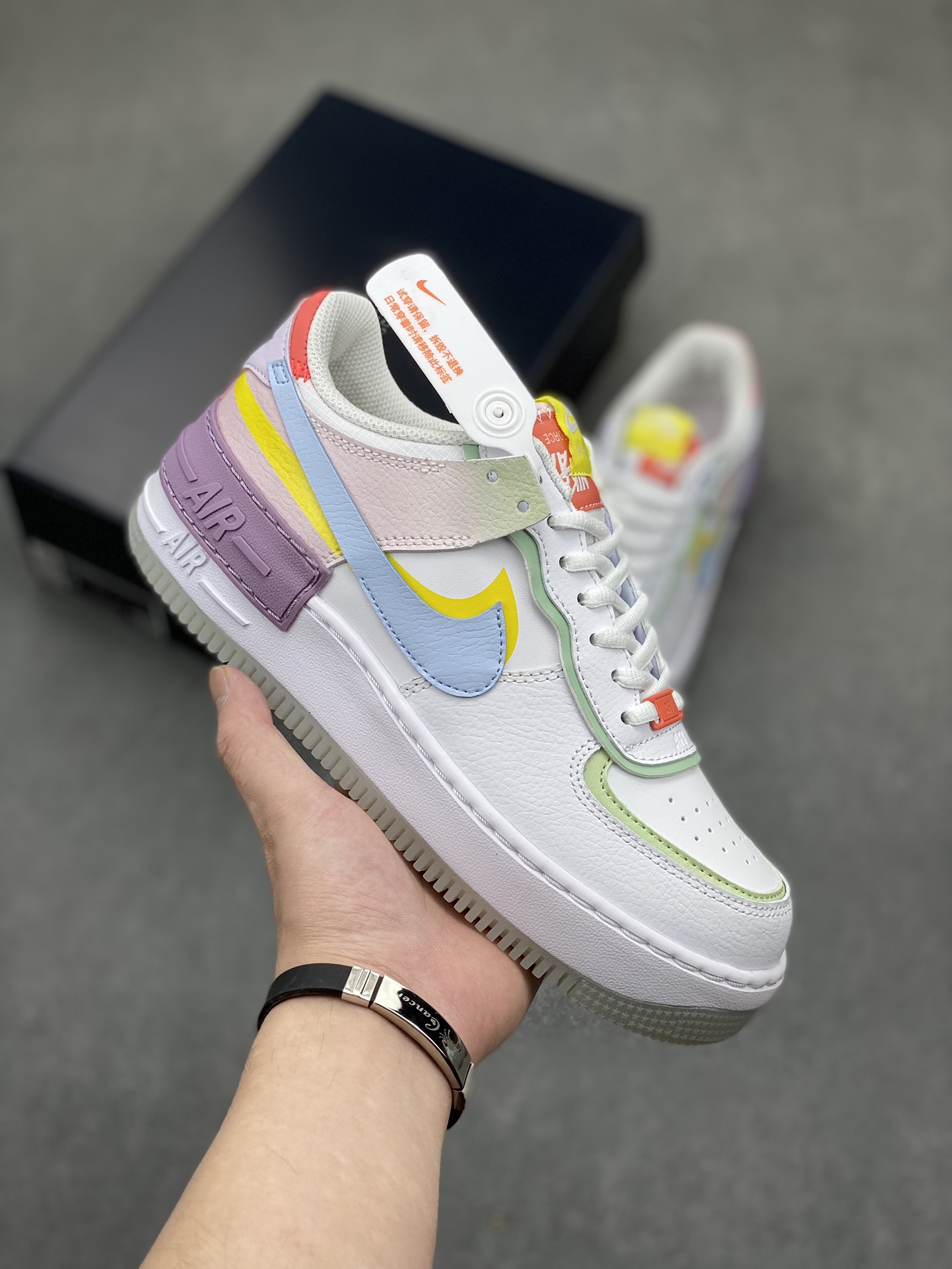 Nike Air Force 1 Shadow White Blue Purple Women's Shoes CW2630-141 2 i1715804314 483 4