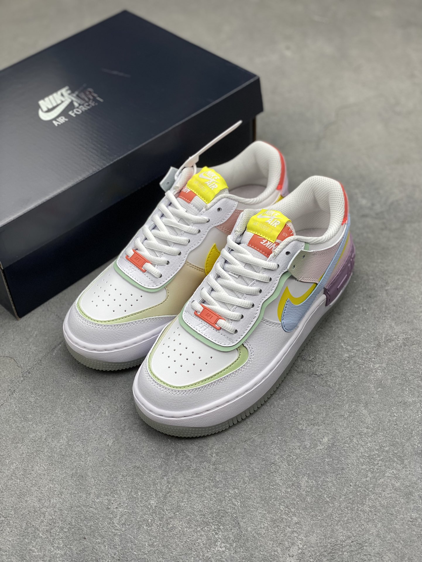 Nike Air Force 1 Shadow White Blue Purple Women's Shoes CW2630-141 9 i1715804314 5891 0