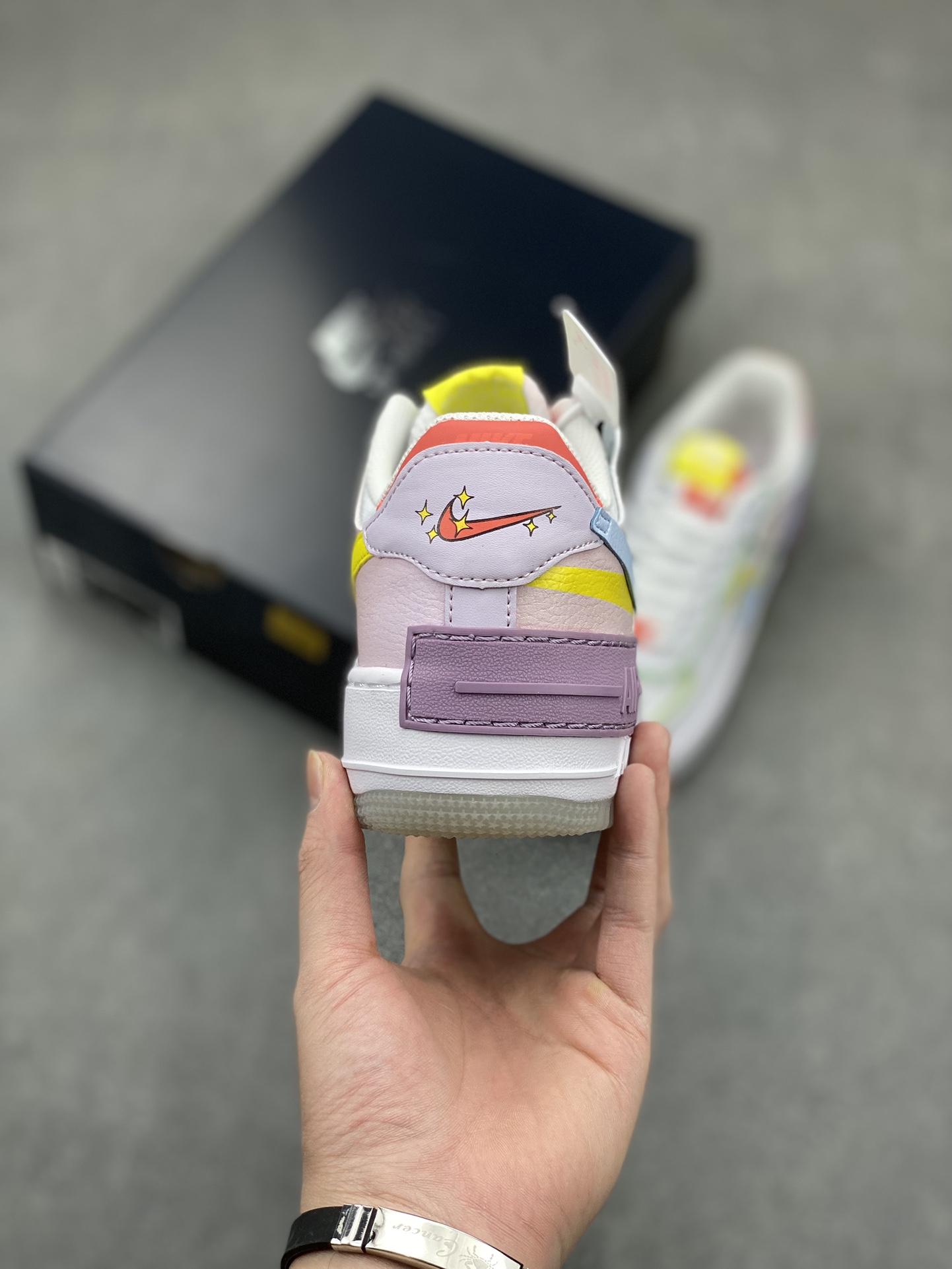 Nike Air Force 1 Shadow White Blue Purple Women's Shoes CW2630-141 5 i1715804314 9644 6