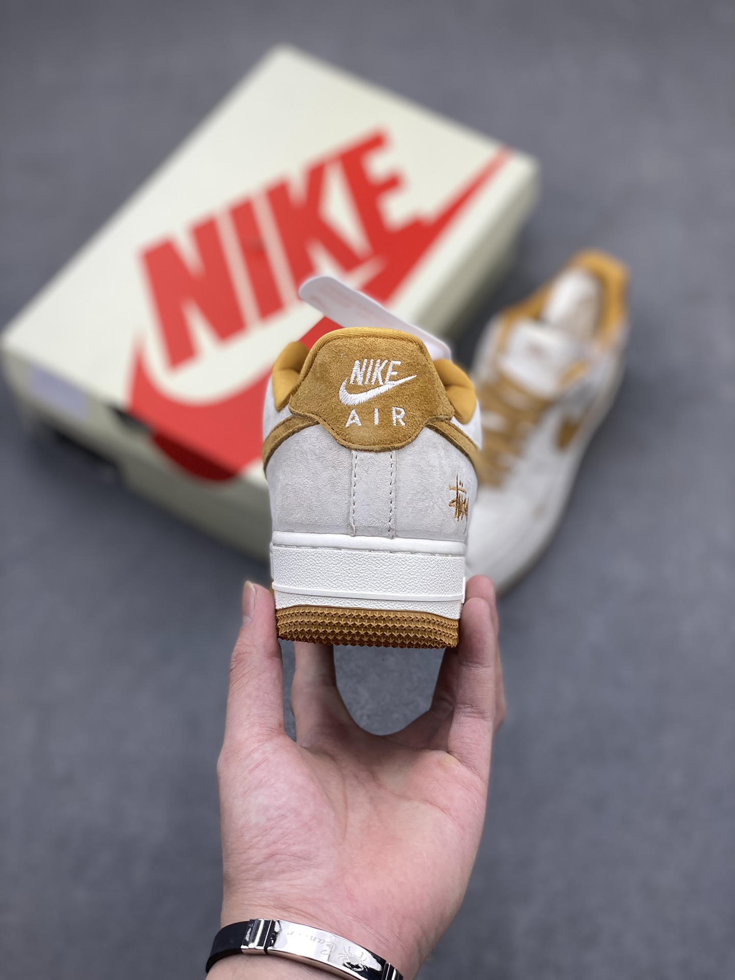 Nike Air Force 1 '07 Low Stussy Collab Wheat Gold Casual Sneakers 5 i1716059756 6888 6