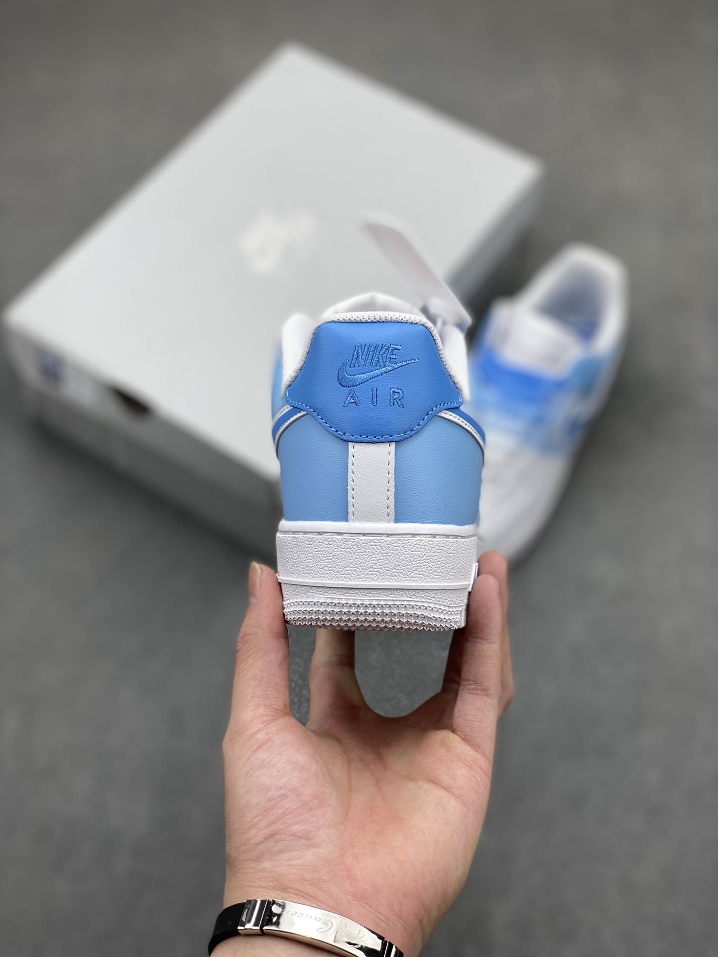 Nike Air Force 1 '07 Low Blue Gradient Hand-Painted Casual Shoes CW2288-951 5 i1716059901 7500 0